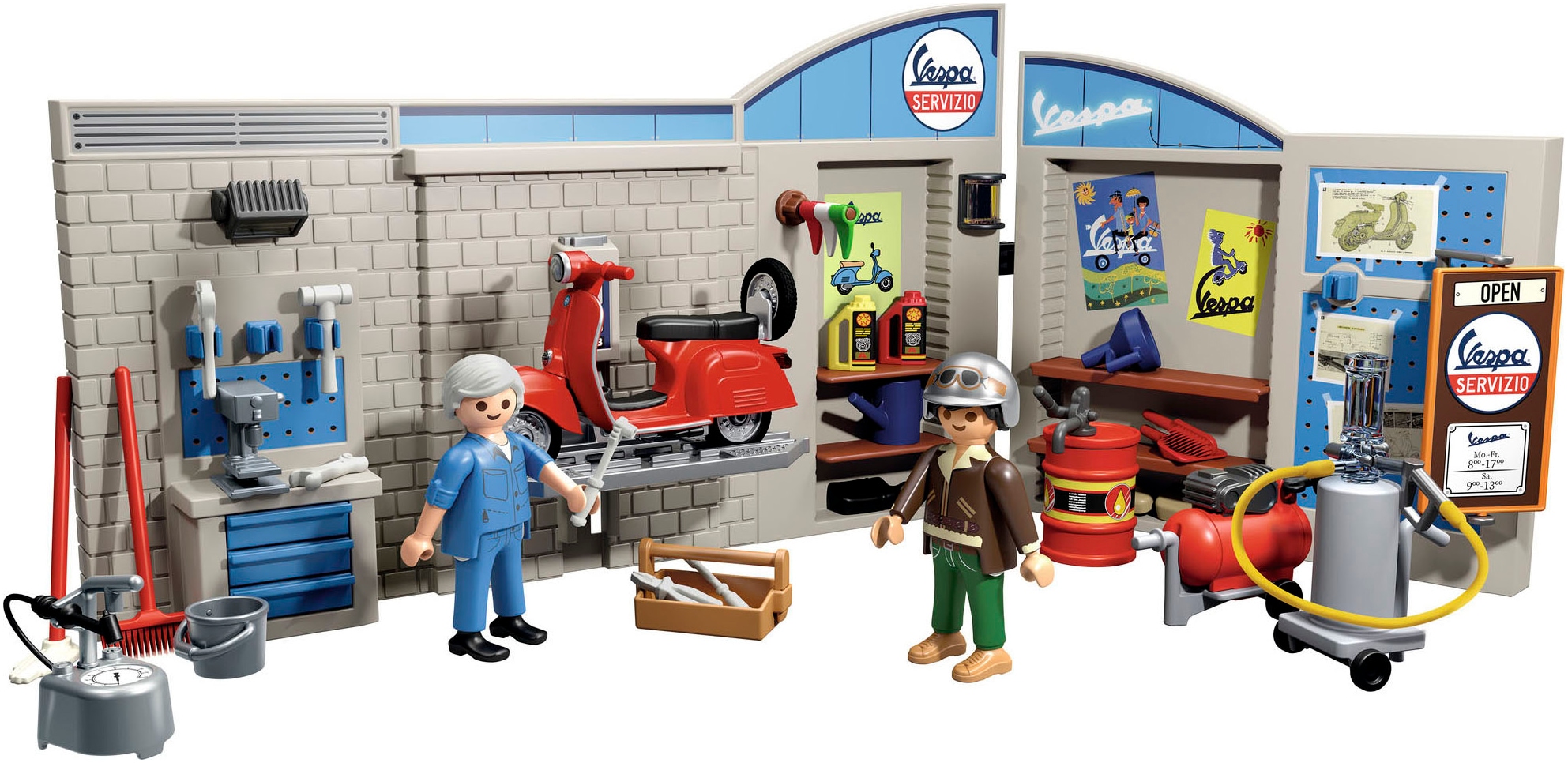 Playmobil® Jeu de construction »60s Vespa Garage (71620), Vespa« fabriqué en Europe
