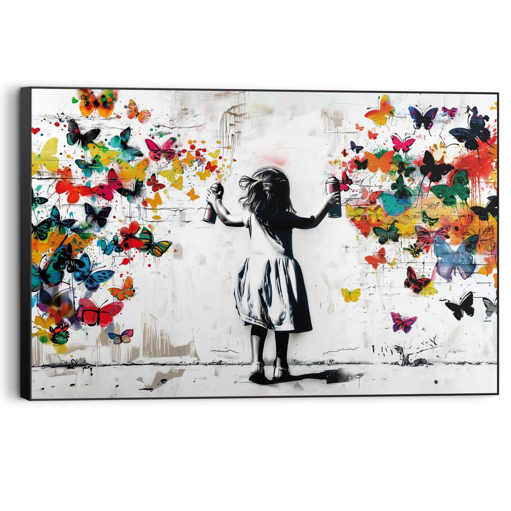 Image of Reinders Wandbild "Wolke von Schmetterlingen" Kinderzimmer - Mädchen - Mehrfarbig - MDF - Street Art - 90x60 cm