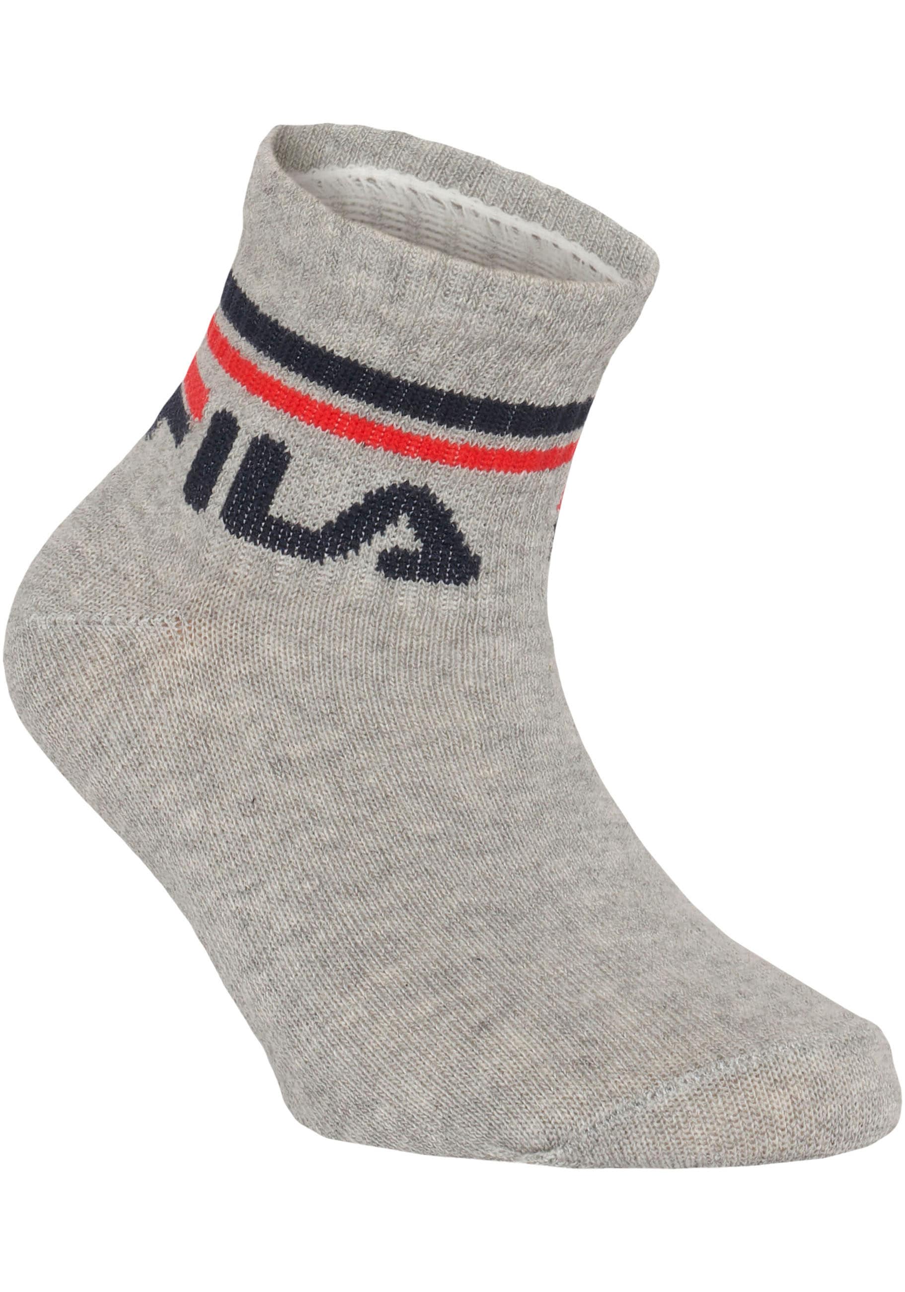 Fila Kurzsocken, (6er Pack), mit eingestricktem Logo im Bündchen, Kindersocken