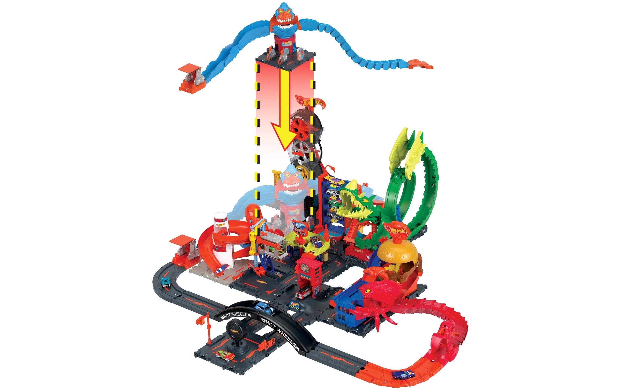 Hot Wheels Autorennbahn »Gorilla Angriff«