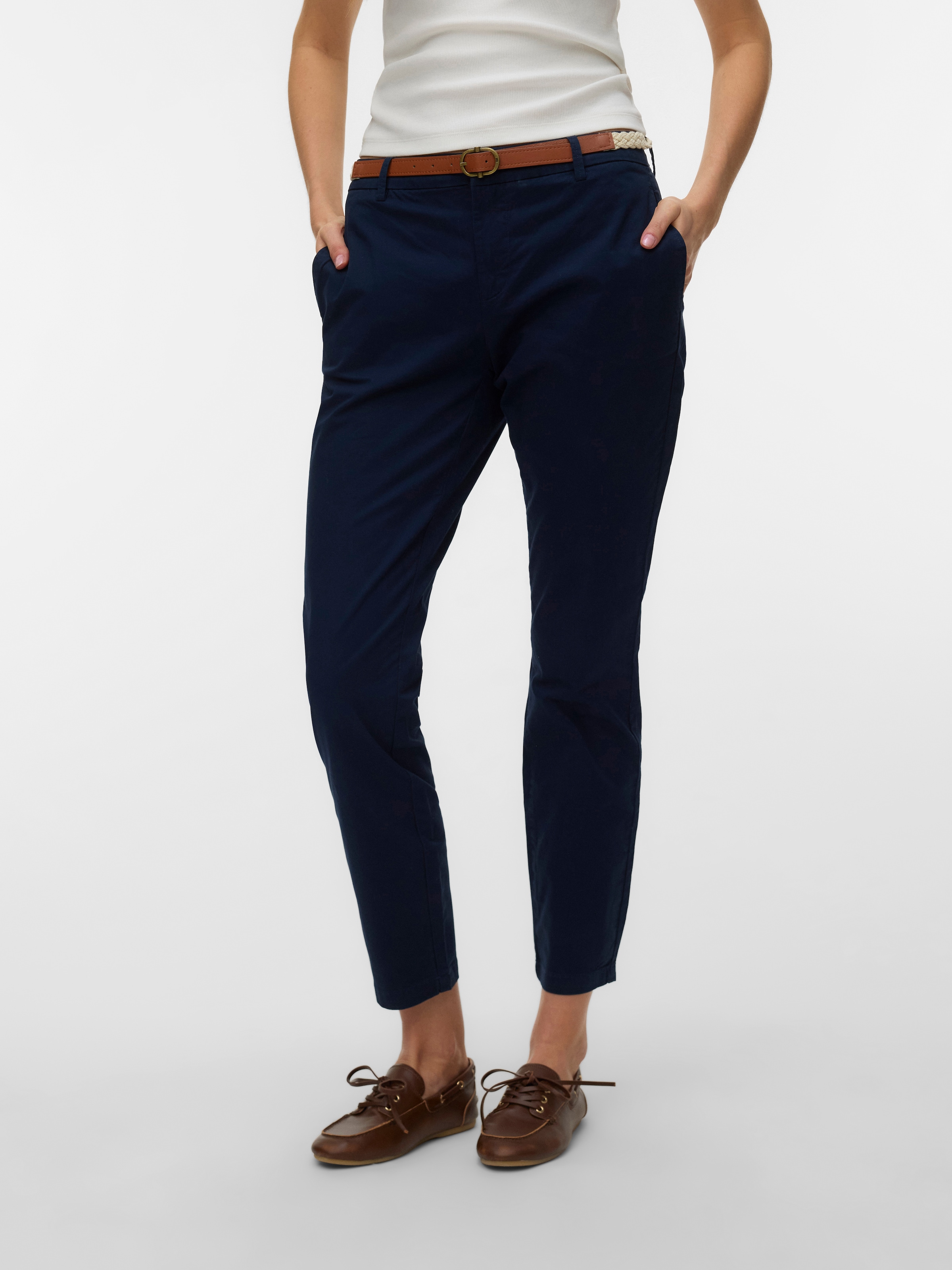 Image of Vero Moda Chinohose "VMFIEBY MW TAPERED CHINO PANT" Baumwollmischung