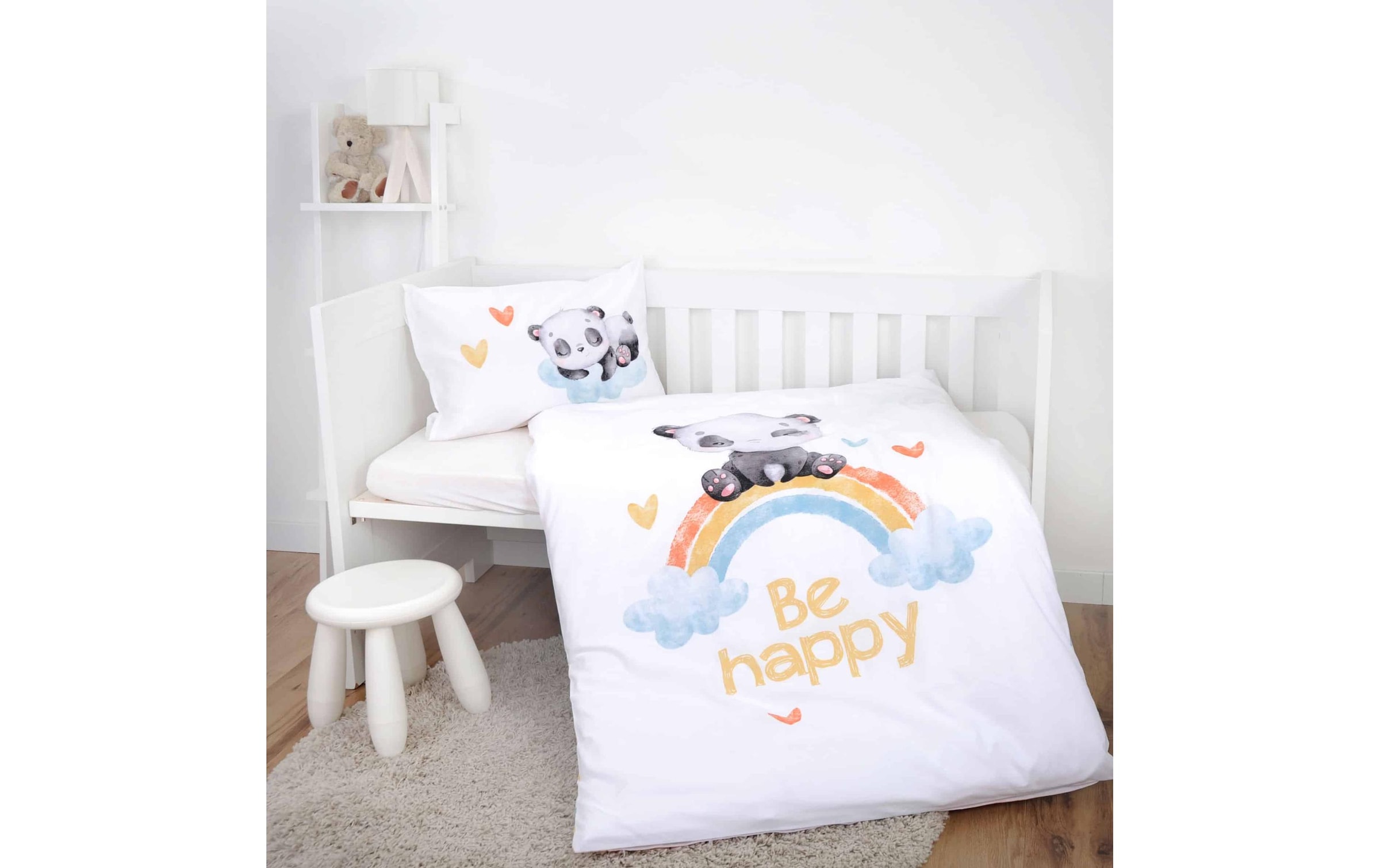 Herding Linge de lit pour enfants »Regenbogen Panda« 2 mit liebevollem Motiv