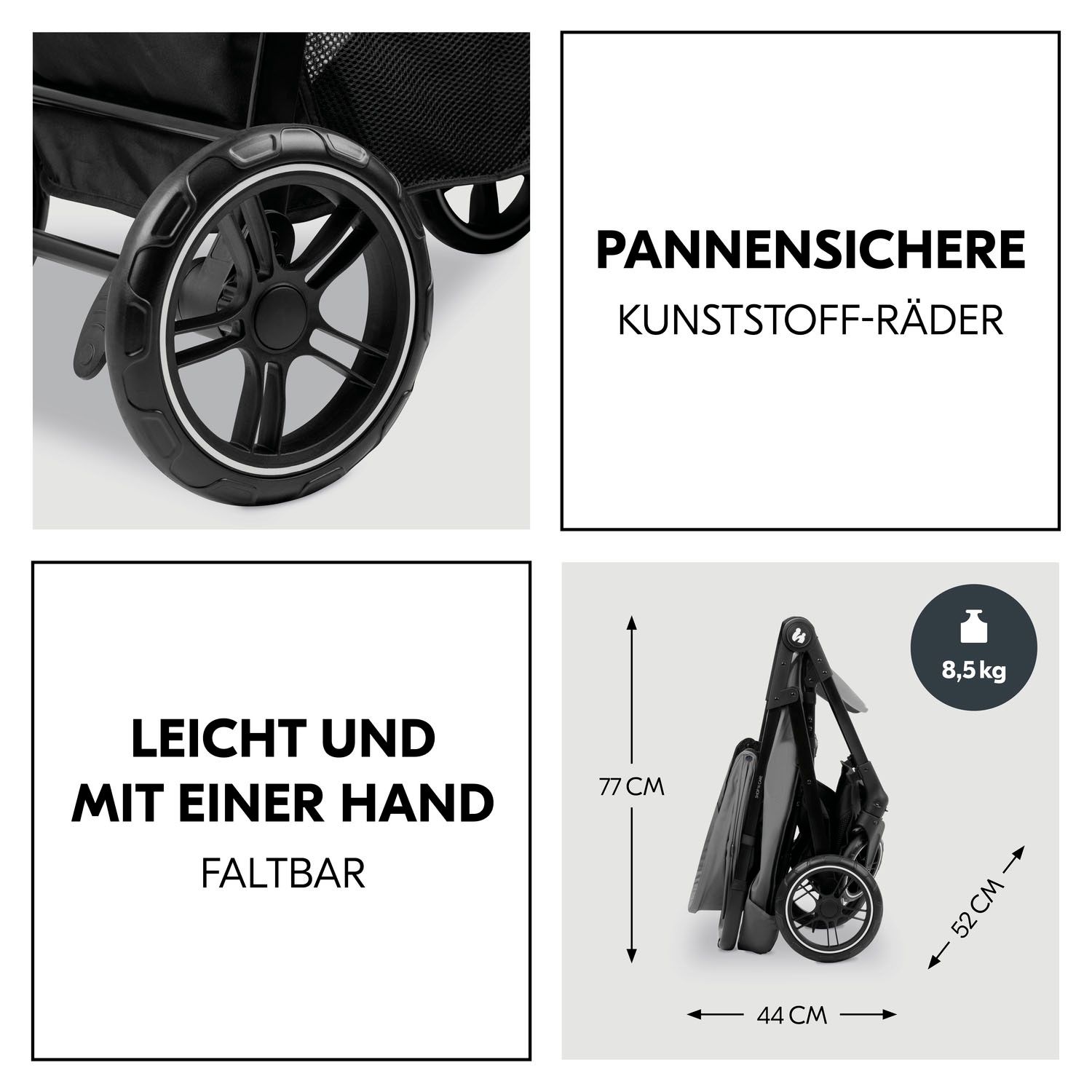 Hauck Kinder-Buggy »Shop N Care Trio Set« inkl. Babyschale, Babywanne und Adapter