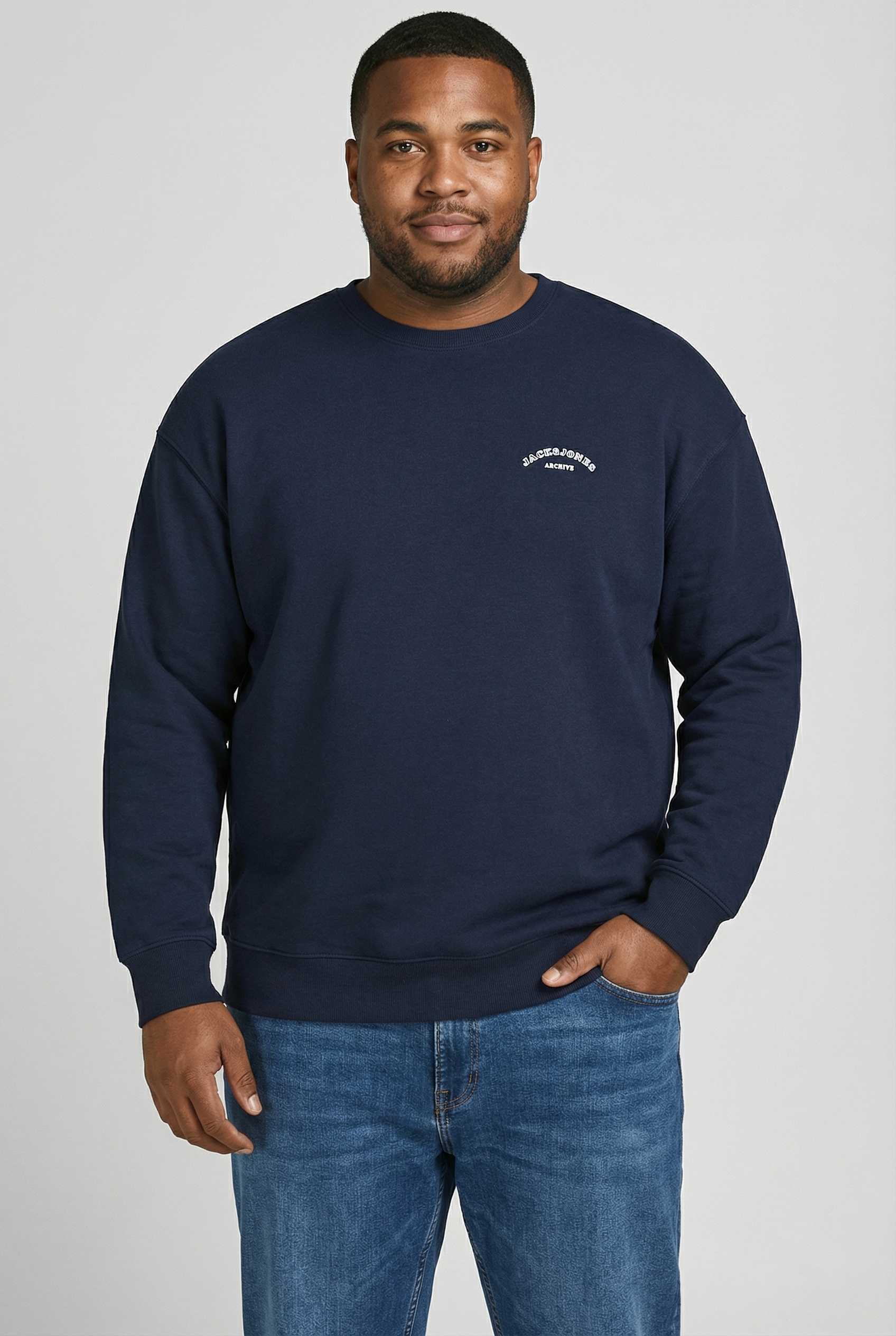 Image of Jack & Jones PlusSize Sweatshirt "JJCOLLEGE LOGO SWEAT CREW PLS"