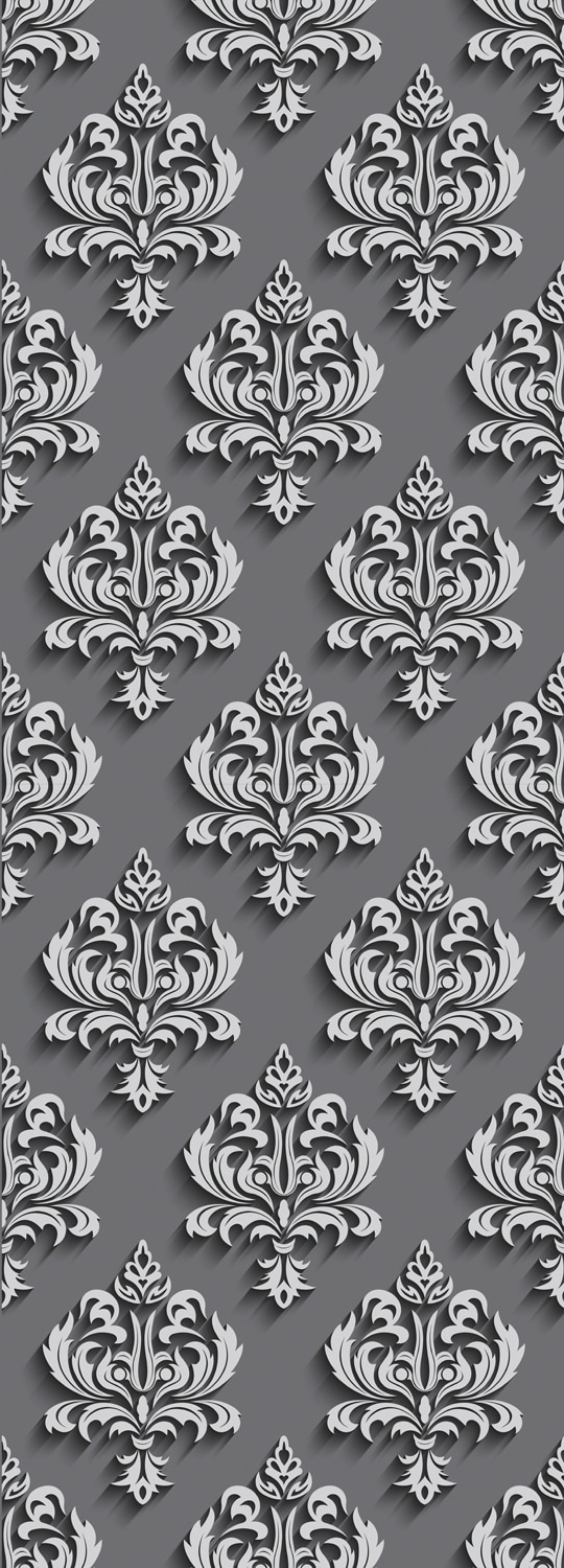 Image of queence Vinyltapete "Fleur de lis" Barock Kunst bedruckt glatt 90x250cm, selbstklebend, kinderleichte Anbringung, Sticker
