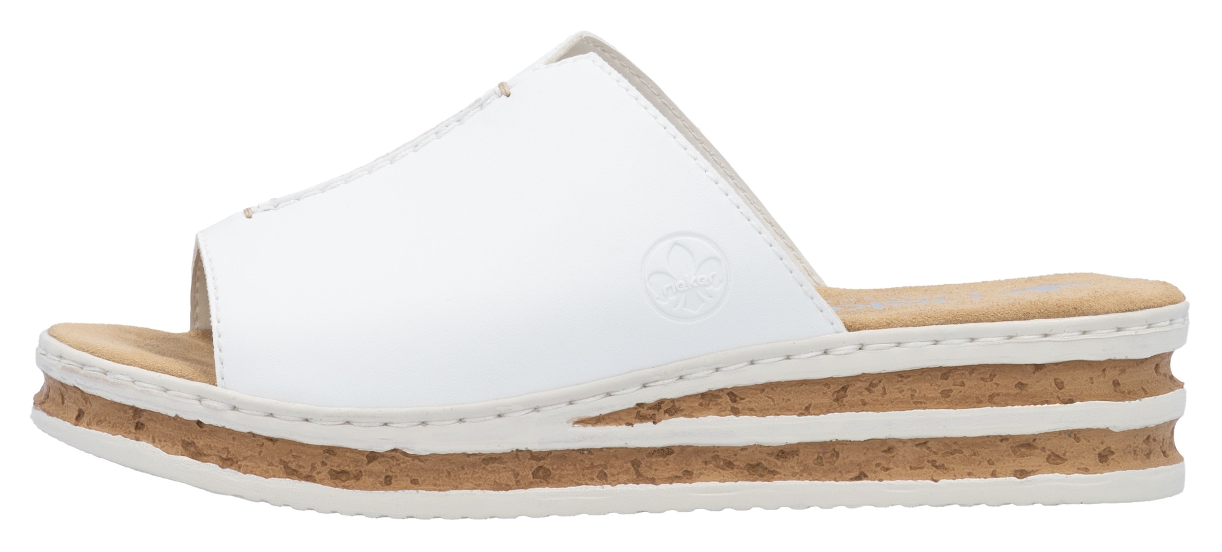 Rieker Pantolette compenséesd  chaussure d’été, chausson, talon compensé, à enfiler