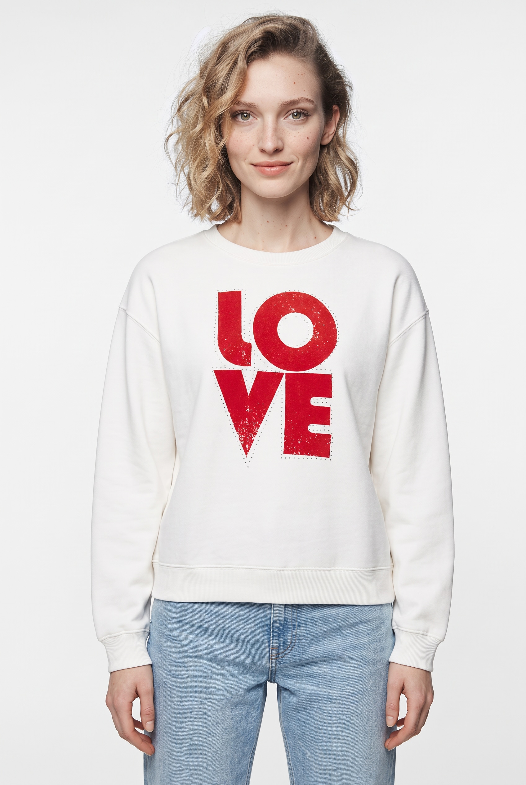 Pepe Jeans Sweat-shirt »BRISA«, mit Schmucksteinbesatz & Schriftzug
