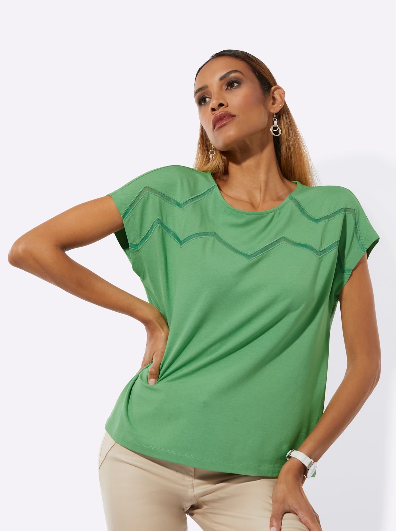 creation L Shirt à col rond »Shirt« 1 pièces