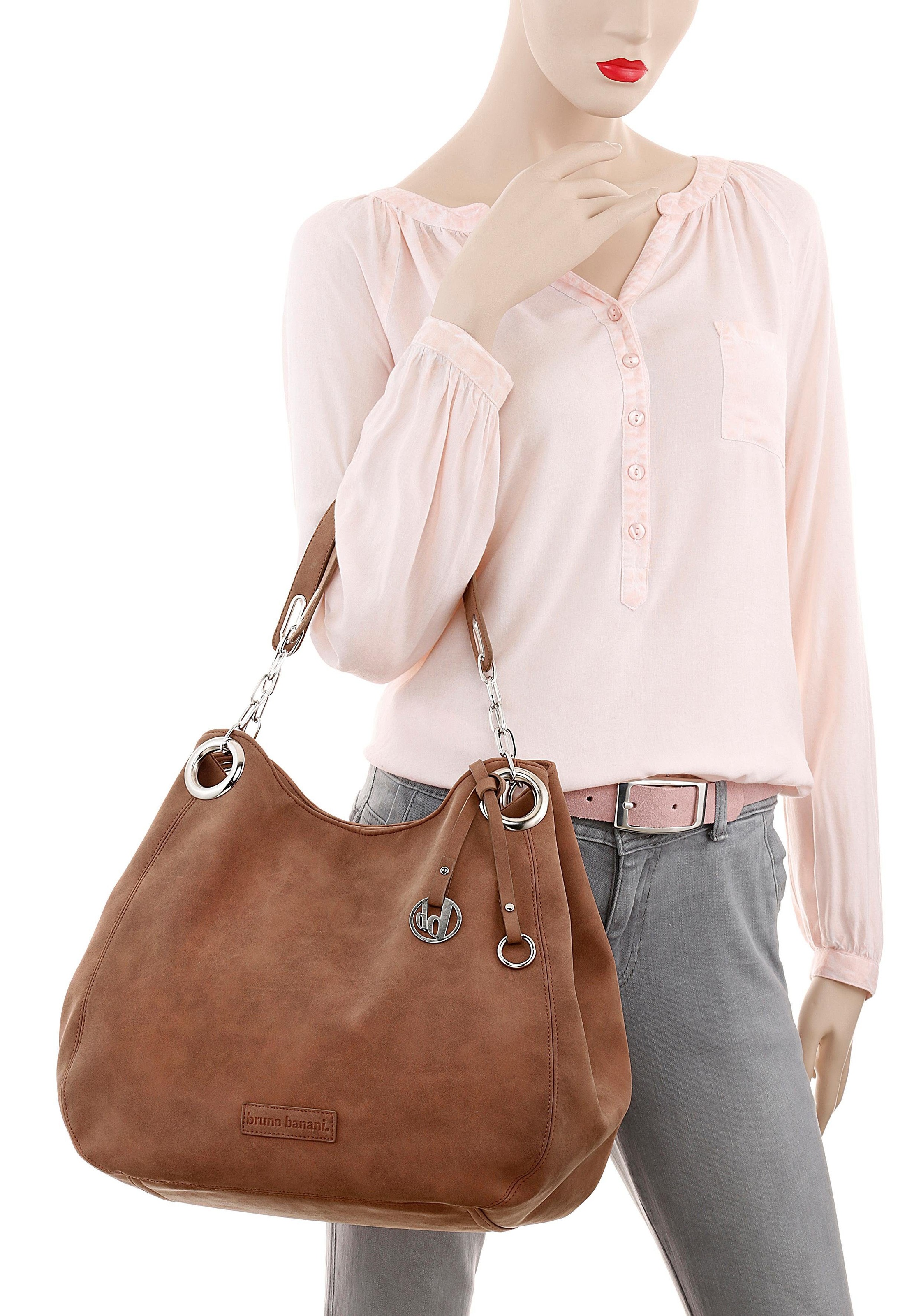 Bruno Banani Henkeltasche mit Schmuckanhänger und silberfarbenen Details