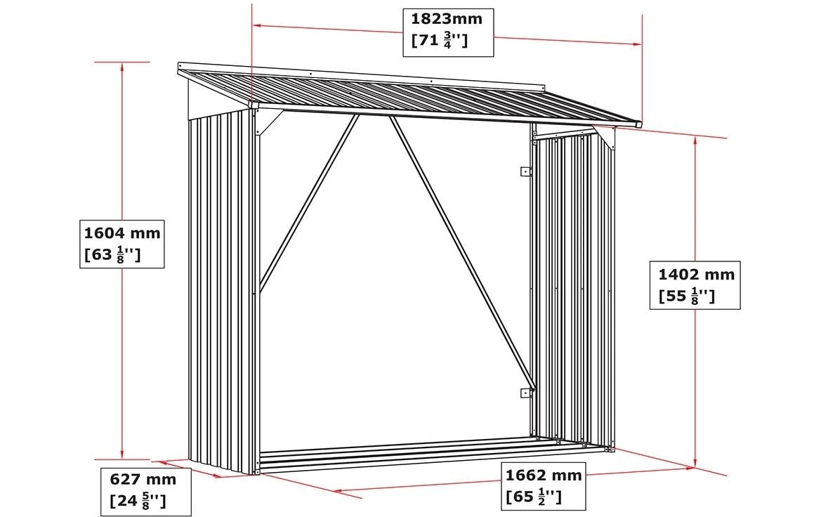 DURAMAX Kaminholzregal »Metal«
