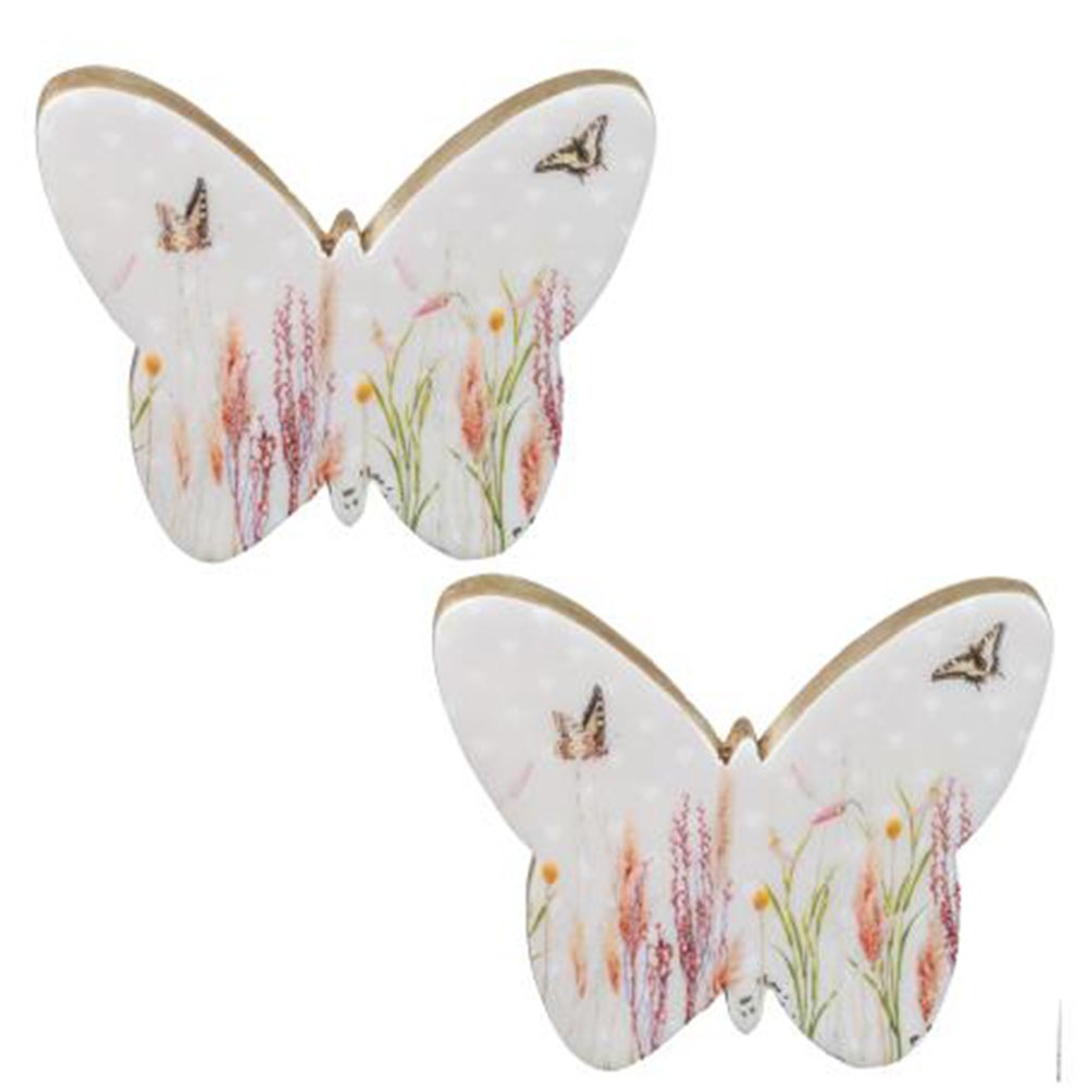 Image of Creativ home Dekofigur "Schmetterling" mit floralem Dekor