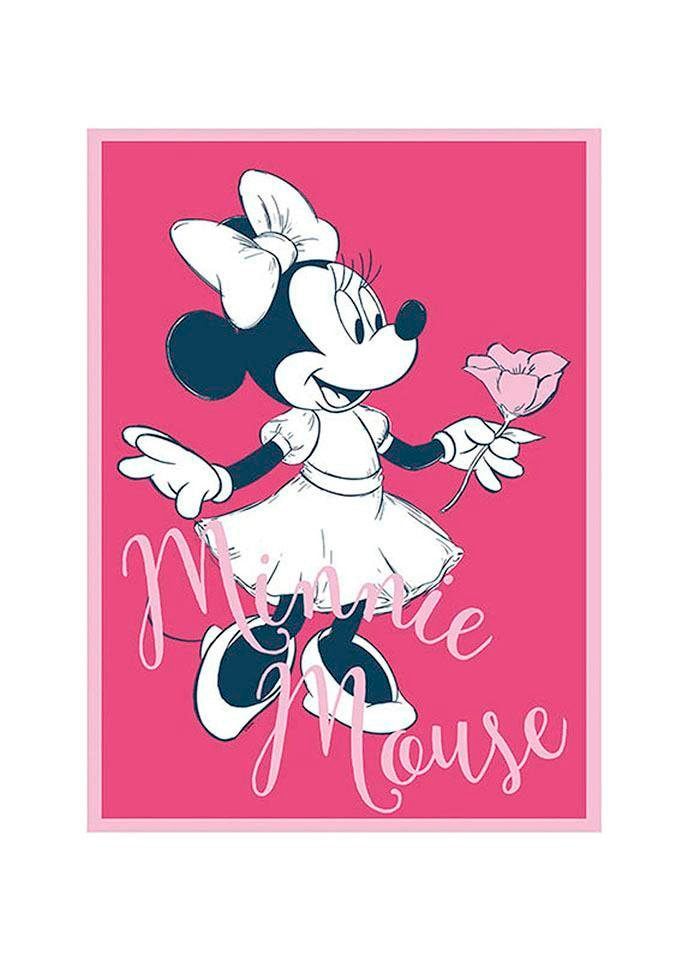 Image of Komar Bild "Minnie Mouse Girlie" Disney 1 Stk. tlg. Wandbild zur Dekoration im Kinderzimmer - ohne Rahmen