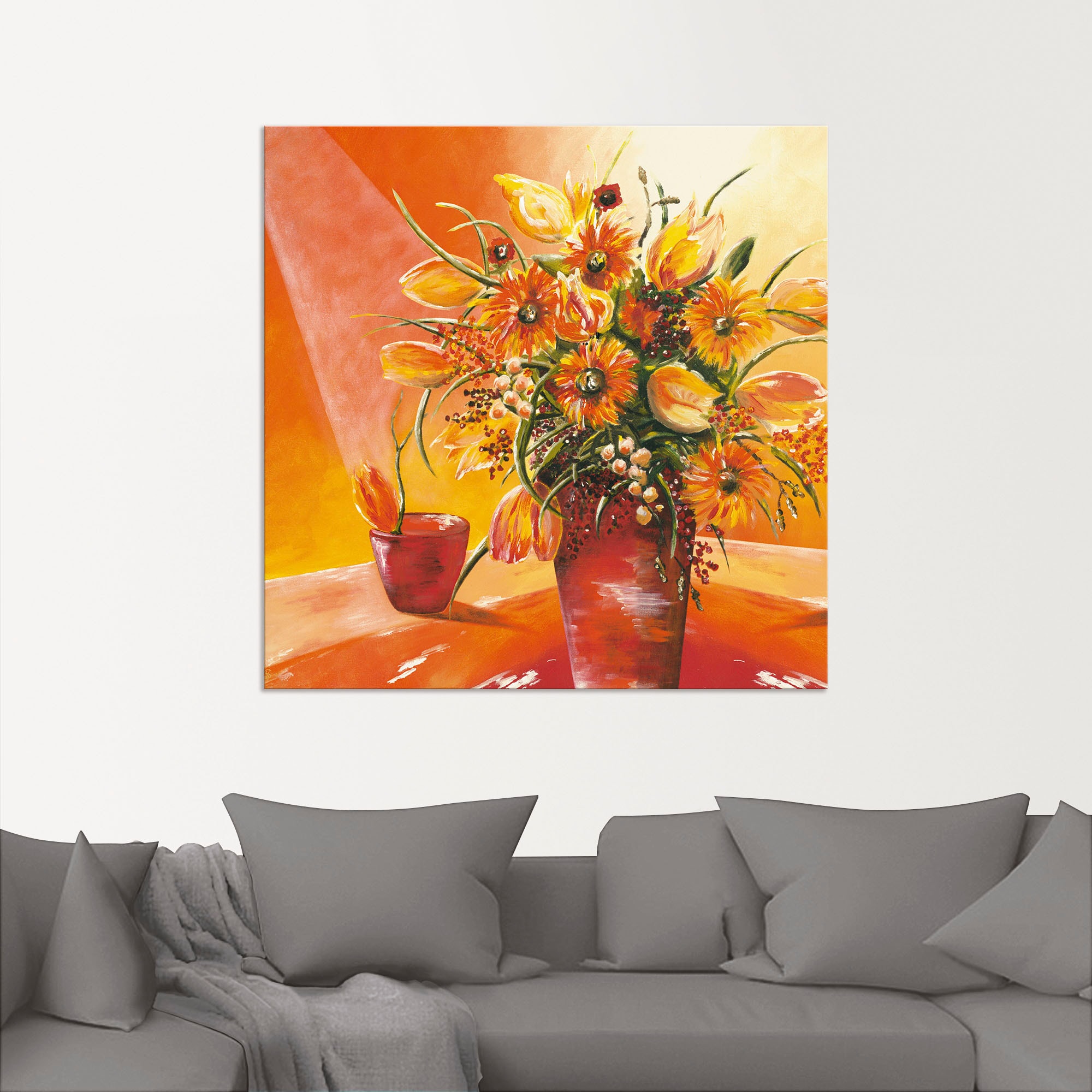Artland Wandbild »Blumenstrauss in Vase I«, Blumen, (1 St.), als Alubild, Outdoorbild, Leinwandbild, Wandaufkleber, versch. Grössen