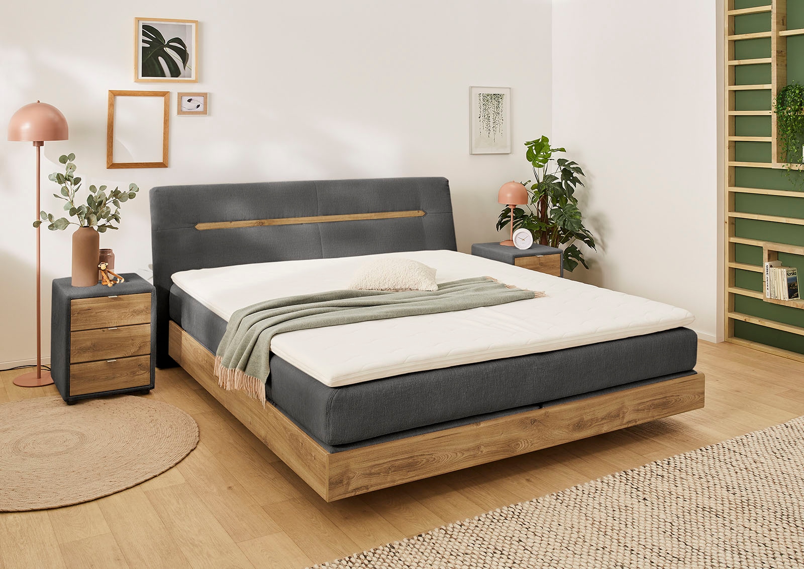 Jockenhöfer Gruppe Lit boxspring »Hetty erhältlich in der Grösse 180x200cm« aspect flottant, matelas 7 zones, surmatelas, plusieurs degrés de fermeté au choix