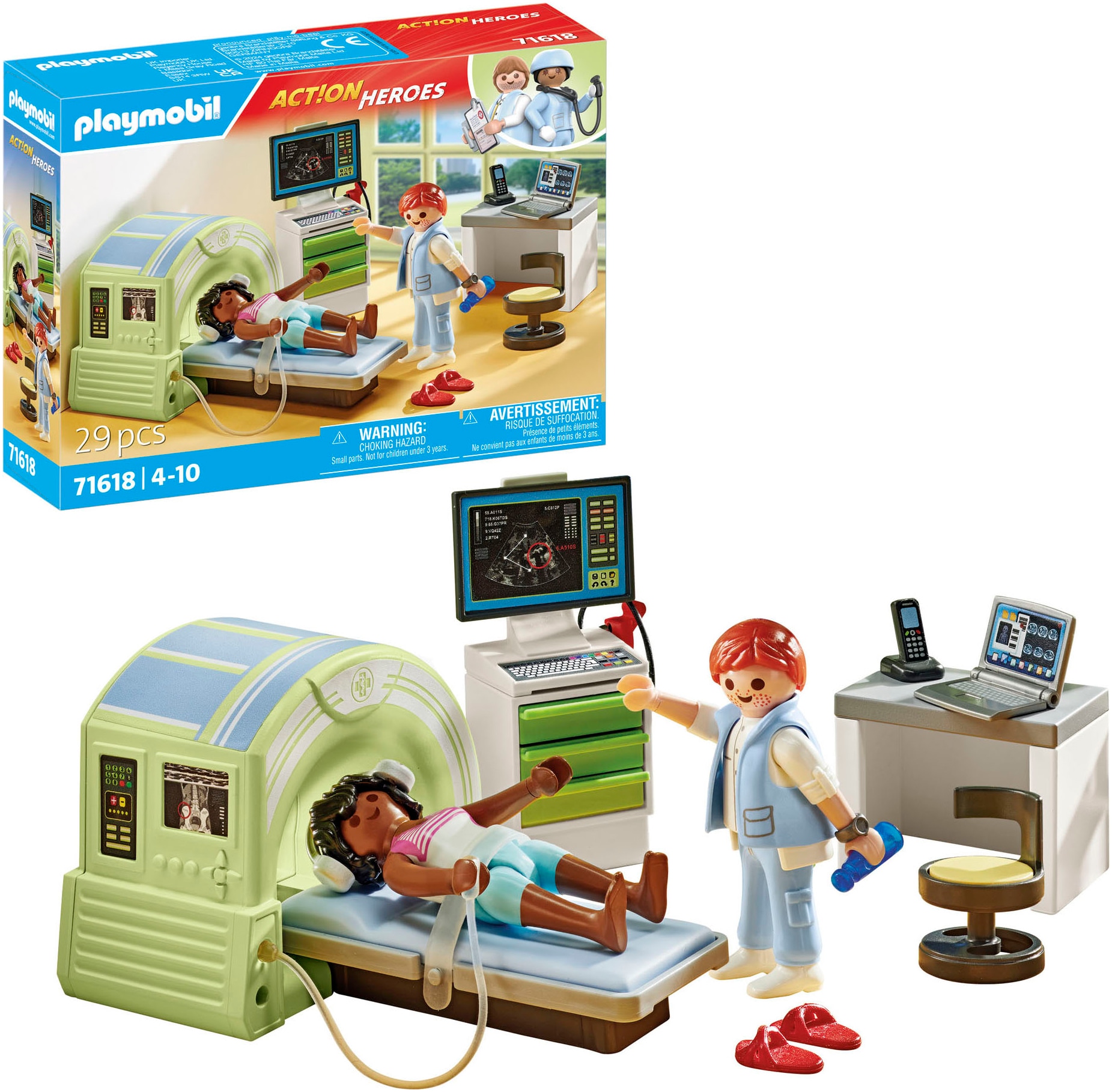 Playmobil® Konstruktions-Spielset »MRT mit Patient (71618), Action Heroes« Made in Europe