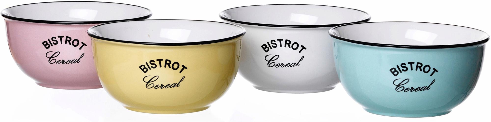 Müslischale "BISTROT", Steinzeug, (Set 4-tlg.)