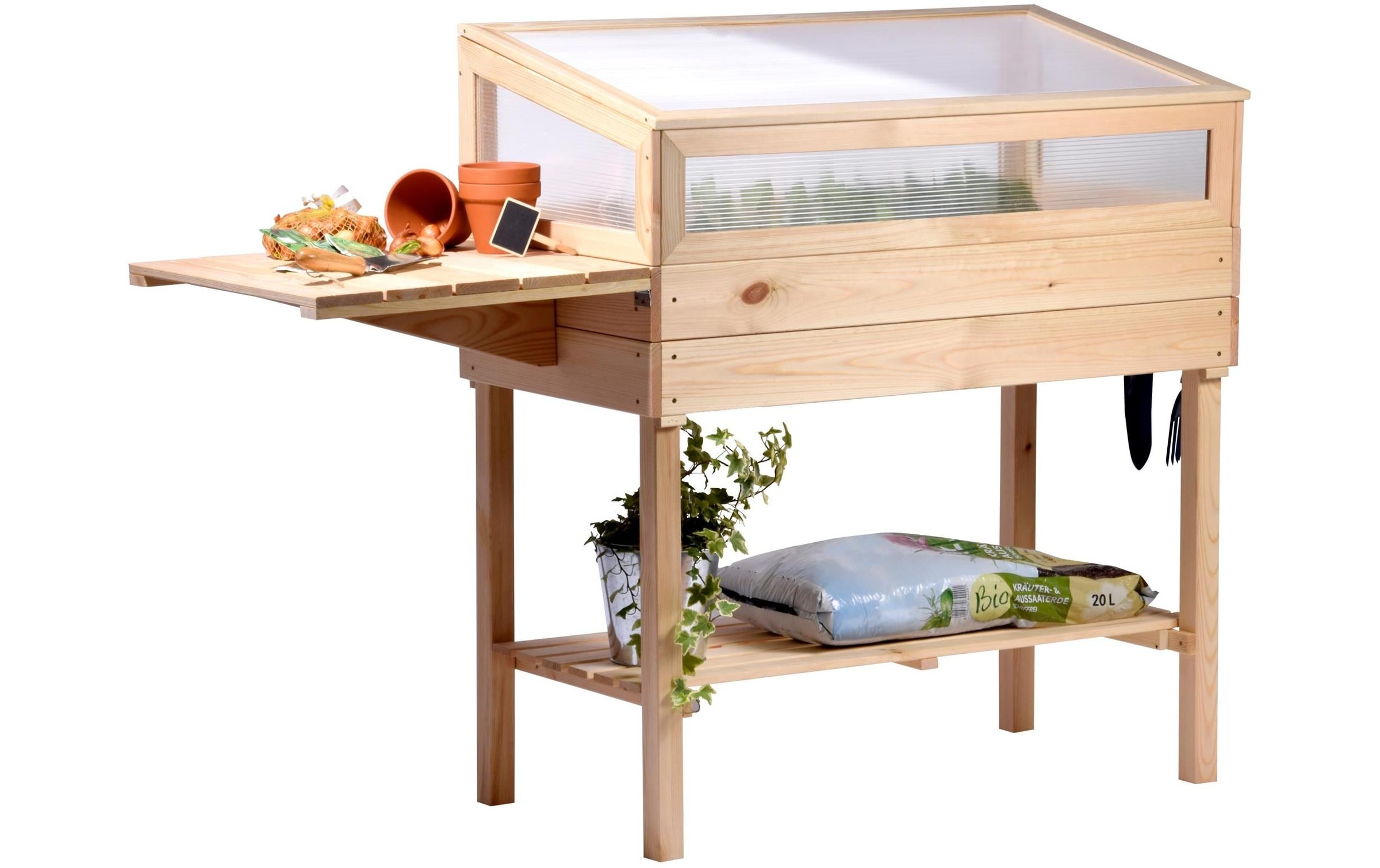 Image of dobar Hochbeet "Erhöhtes Frühbeet mit Aufsatz aus Holz"