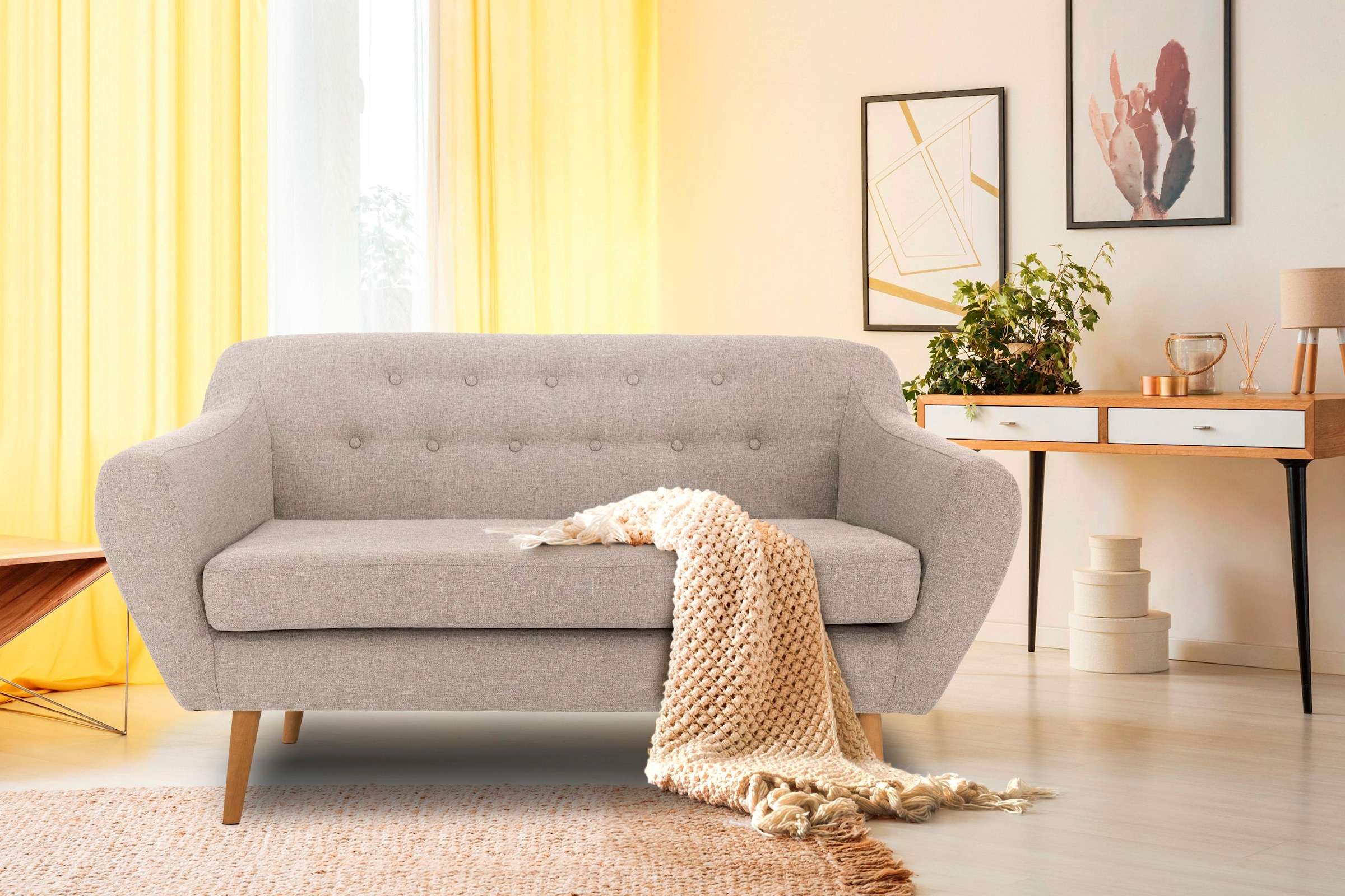 Home affaire 2-Sitzer »Renne« mit Heftung im Rücken im skandinavischem Stil