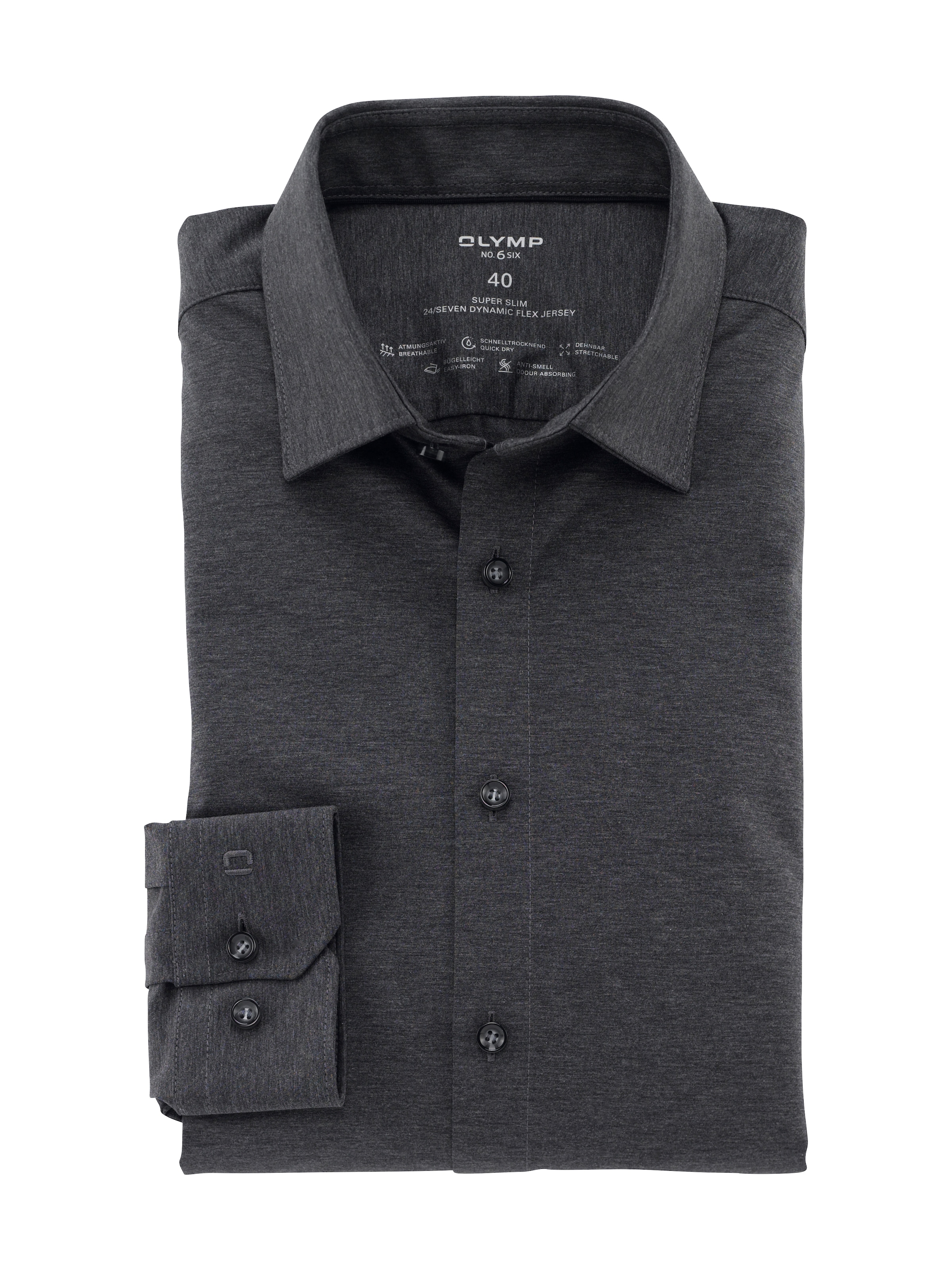 OLYMP Chemise d'affaires »No. Six 24/Seven super slim« in  bequemer Jersey-Qualität