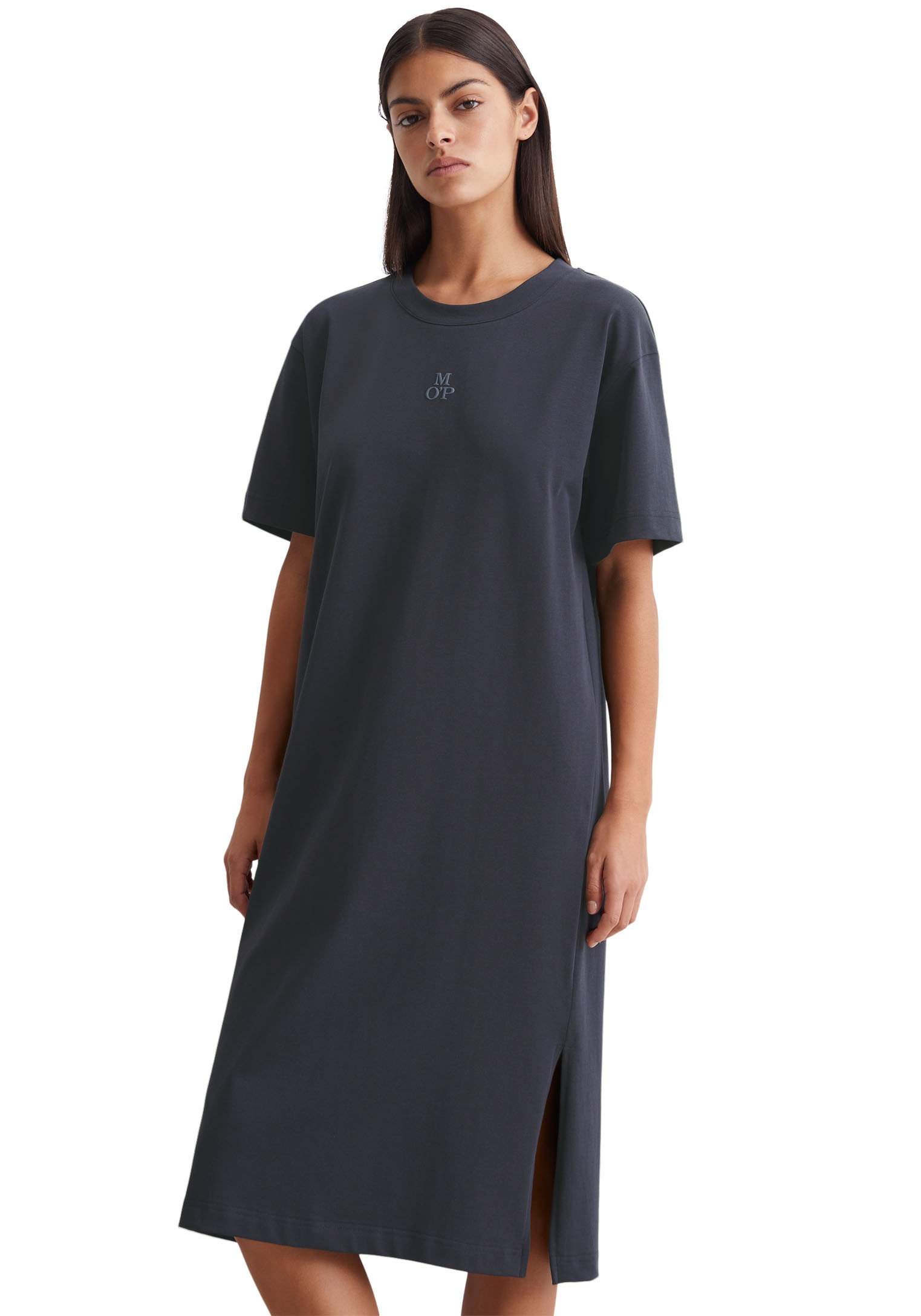 Image of Marc OPolo Nachthemd "Heavy Jersey-Woven" Ohne Taschen mit hohen Seitennaht-Schlitze