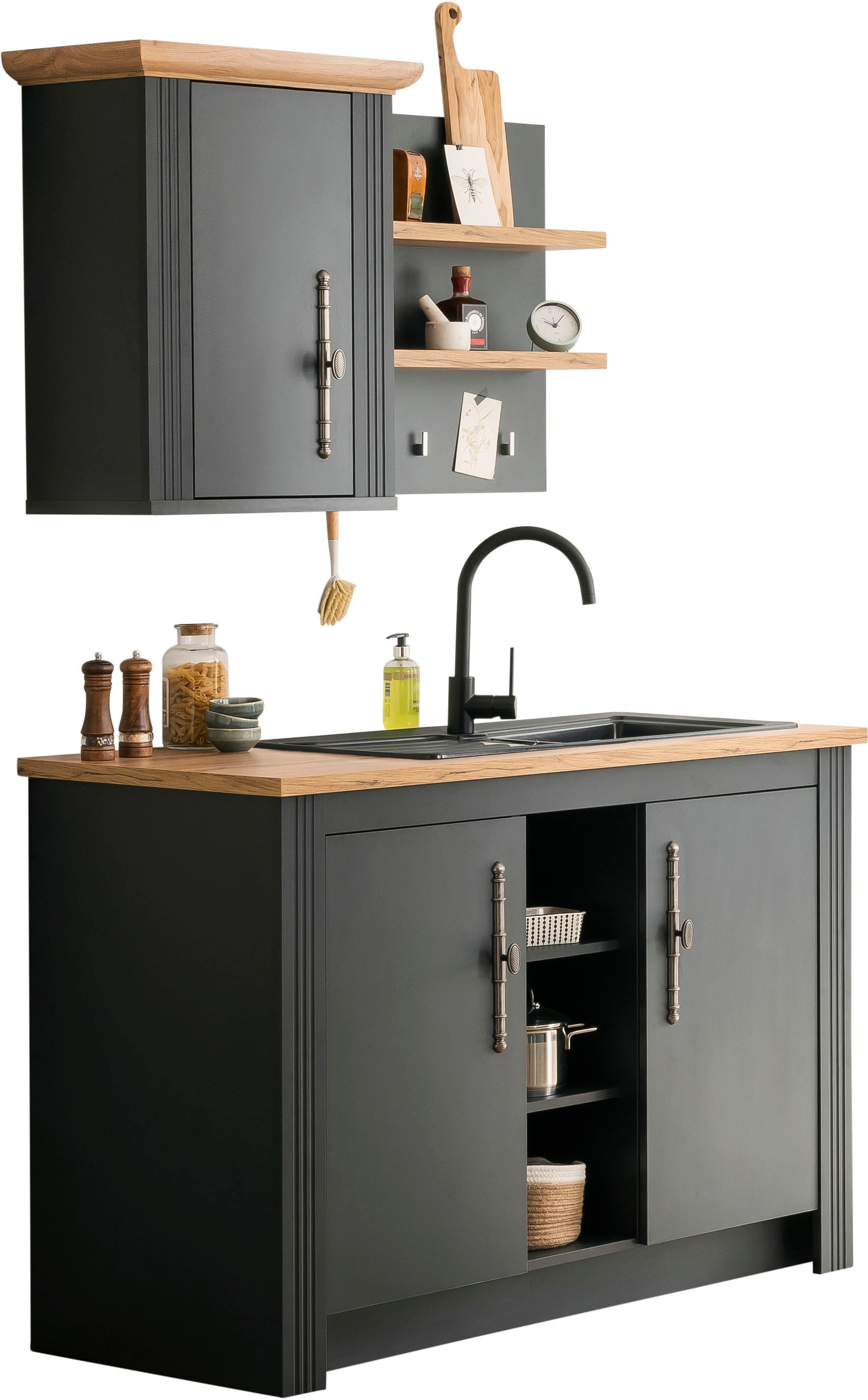 GOODproduct Kitchenette »KS-Westminster« Breite 130 cm, ohne E-Geräte