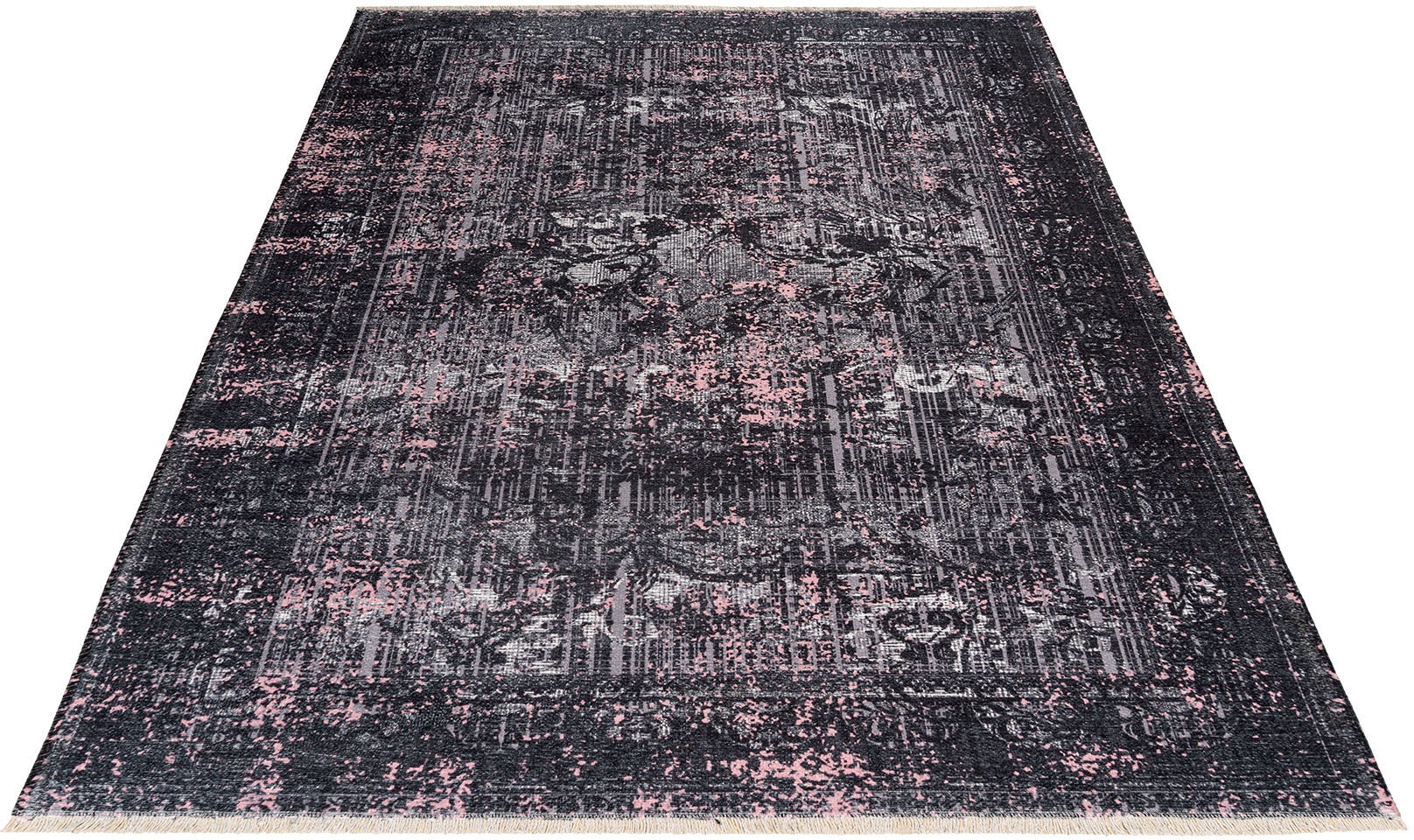 Image of Obsession Teppich »My Valencia 634«, rechteckig, 6 mm Höhe, recycelte Materialien, Vintage Design, mit Fransen, waschbar, In- und Outdoor geeignet, Wohnzimmer bei Ackermann Versand Schweiz