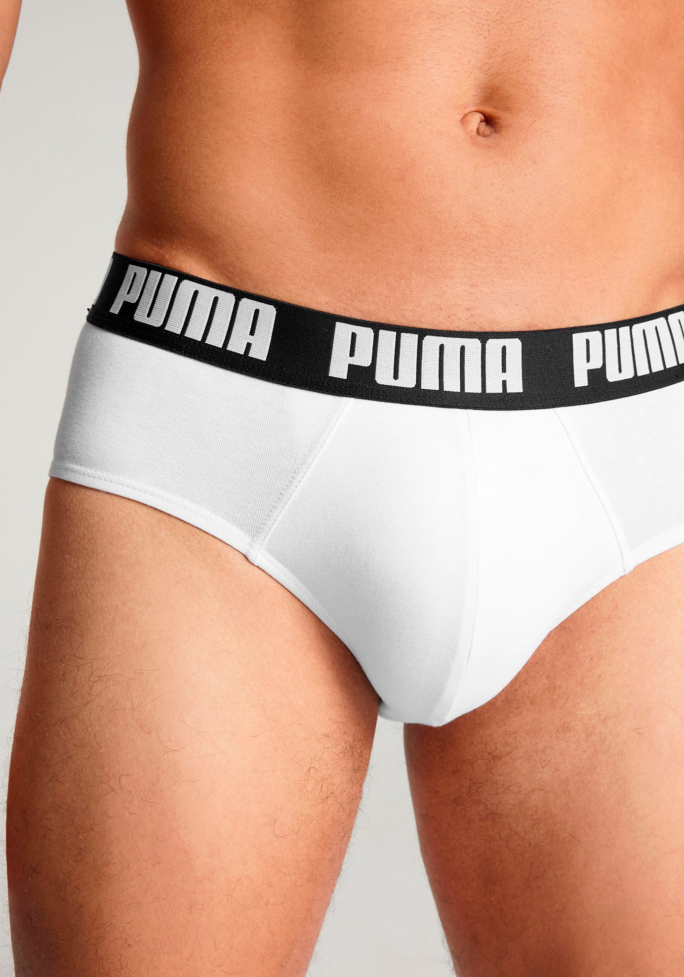 PUMA Slip »MEN EVERYDAY BRIEFS 2P«, (2er Pack), mit bequemen Baumwollstretchstoff