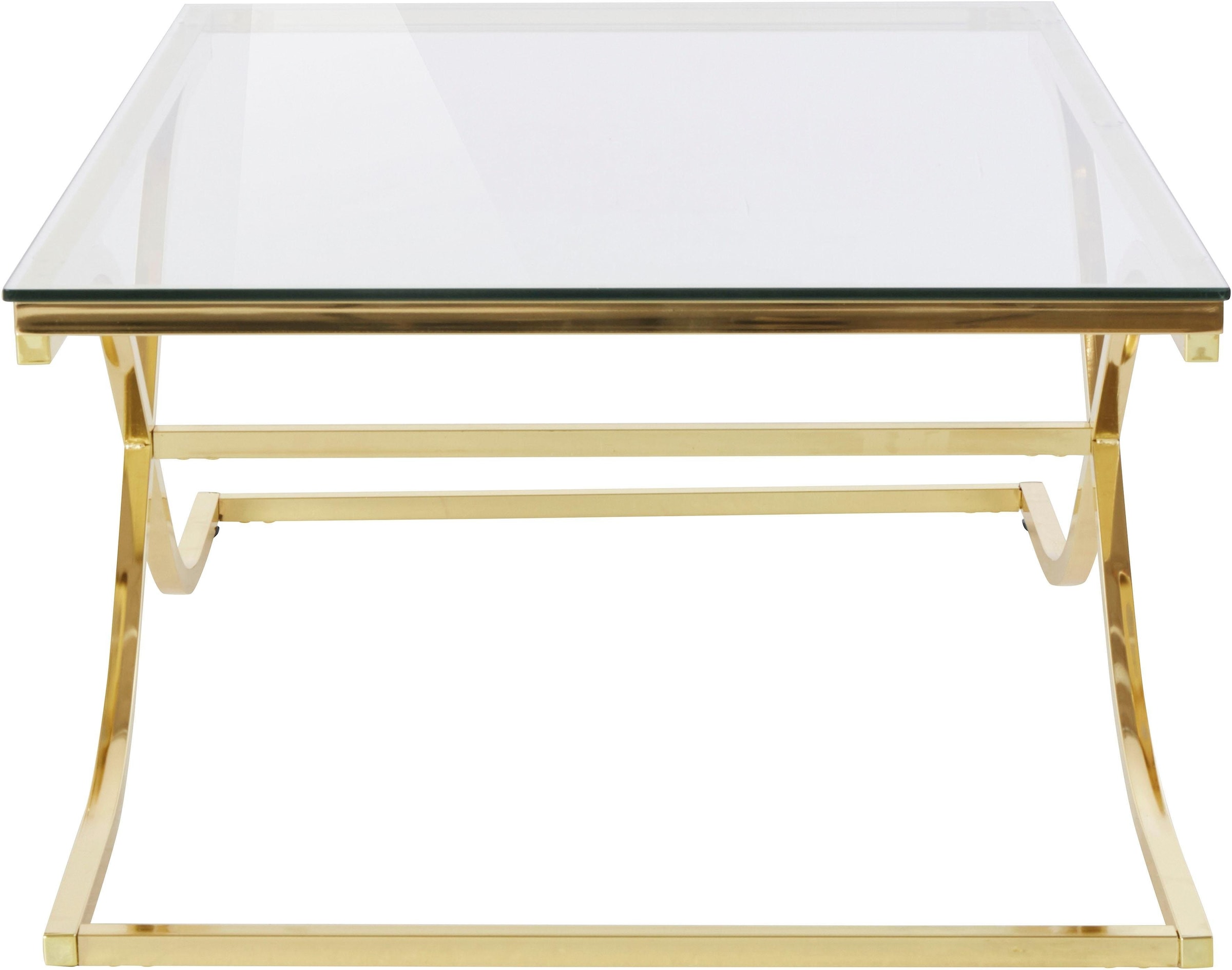 Home affaire Couchtisch »TOPSELLER!«, (Glastisch), Masse (B/T/H): (120/70/42), Gestell in Gold-Optik