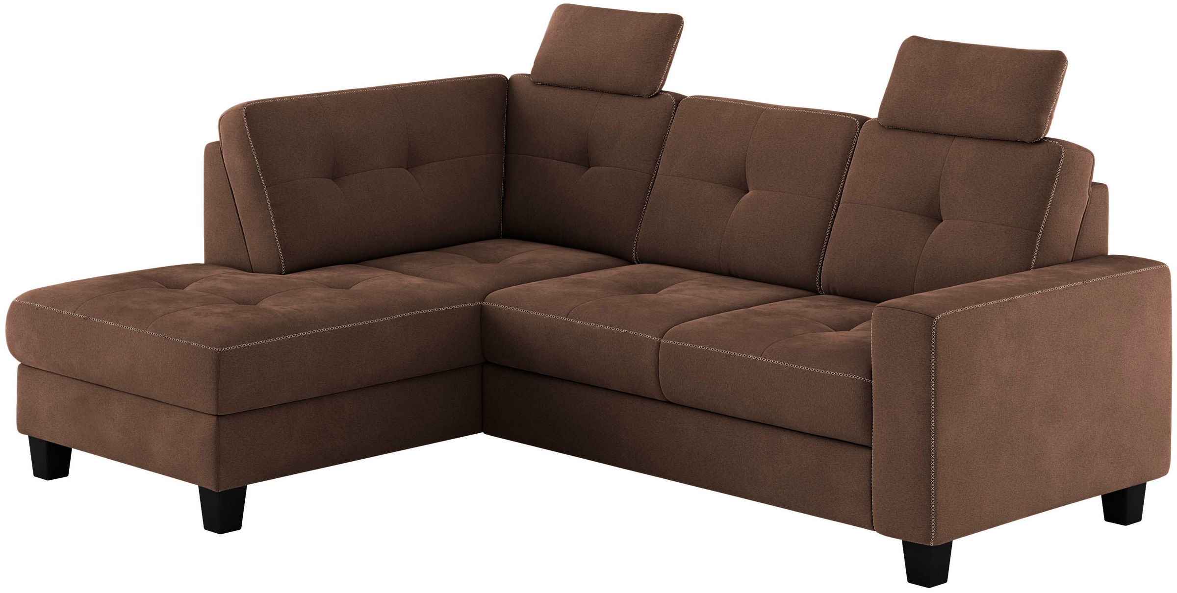 Places of Style Ecksofa »Varese«, Kreuznaht in beige