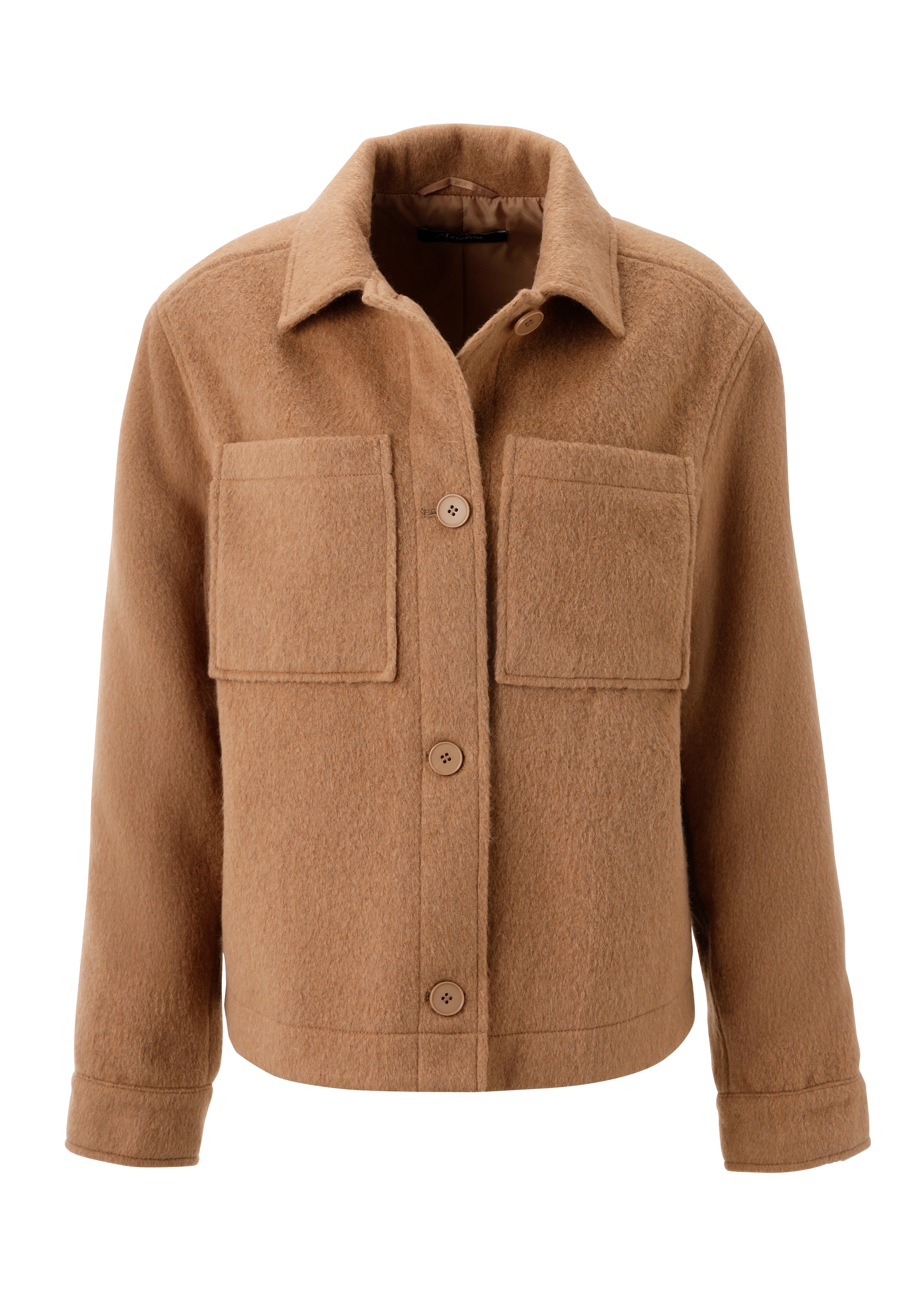 Aniston CASUAL Fleecejacke, mit tonigen Knöpfen zu schliessen