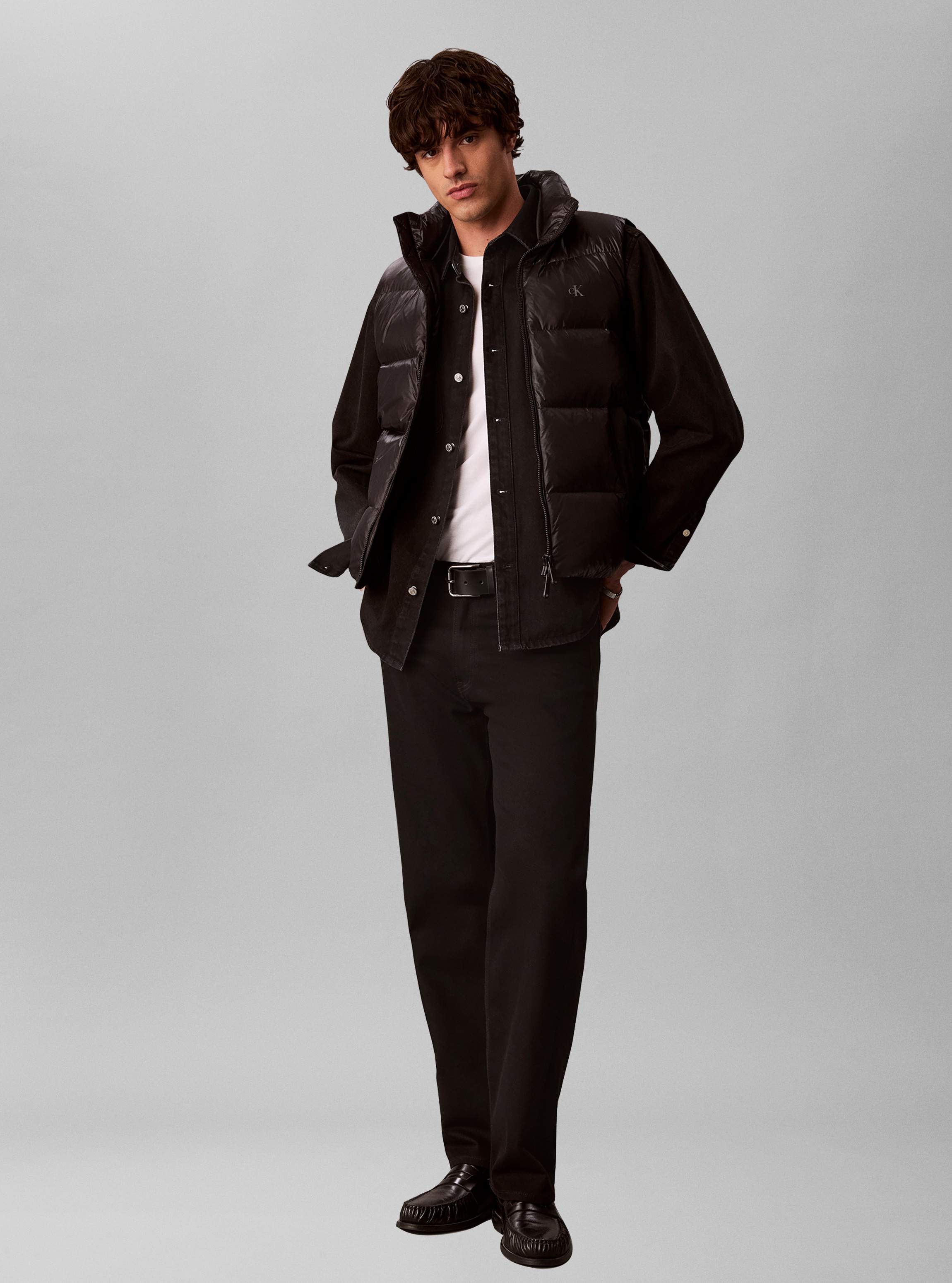 Calvin Klein Jeans Steppjacke »GLOSSY STAND COLLAR DOWN« ohne Kapuze Regular fit mit Stehkragen