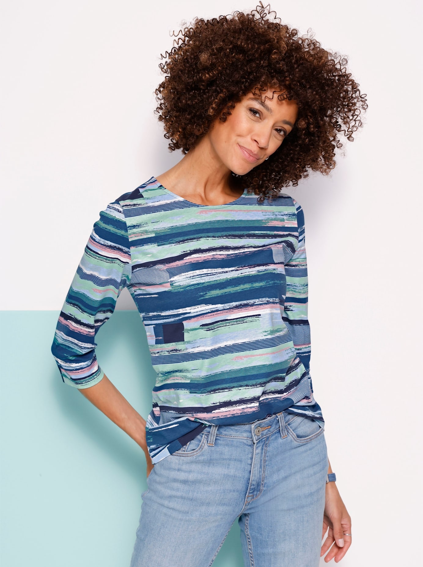 Image of Classic Basics Print-Shirt "3/4-Arm-Shirt" 1 Stk.