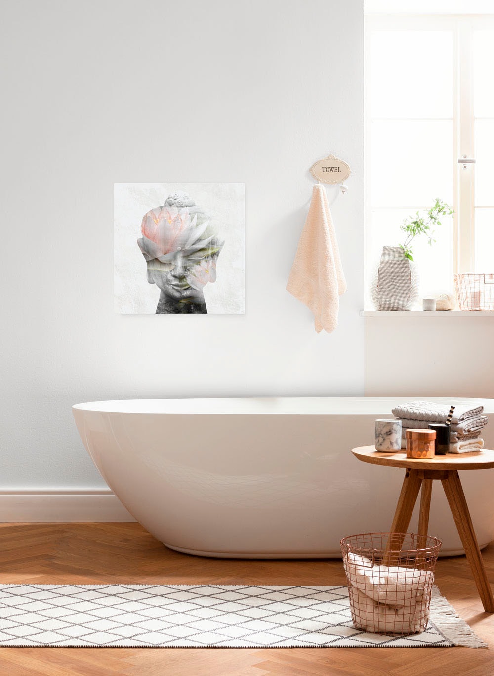 Image of Komar Leinwandbild "Wellness Time - Grösse 40 x 40 cm" Natur 1 Stk. tlg. Keilrahmenbild mi Echtholzrahmen