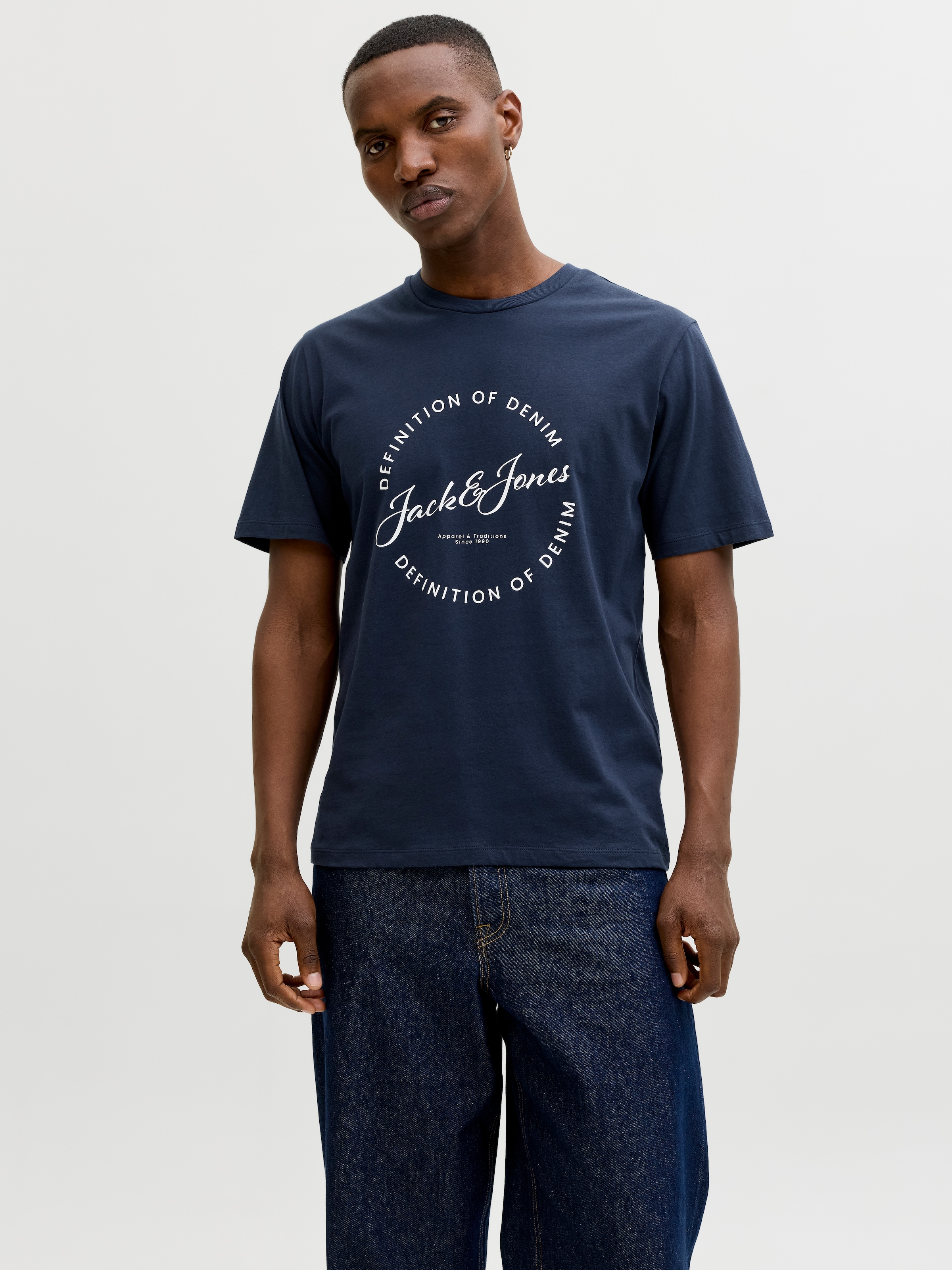 Image of Jack & Jones T-Shirt "JJGRAYSON TEE SS CREW NECK" Baumwolle, regular fit