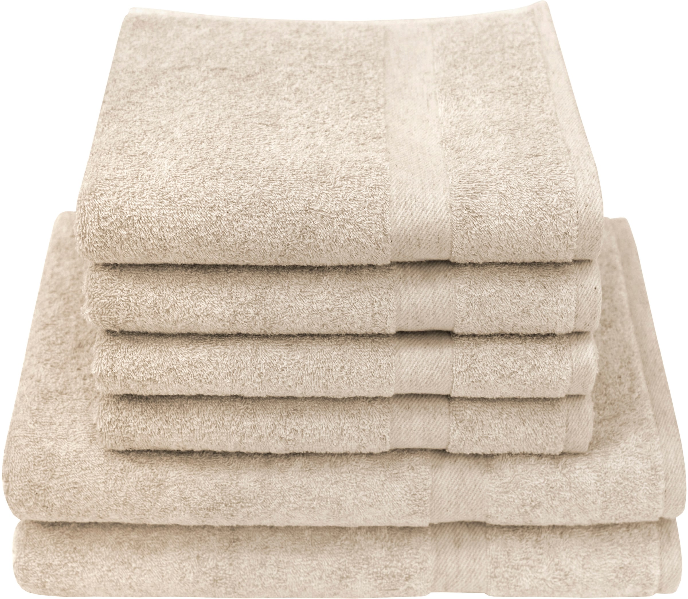 Image of Dyckhoff Handtuch Set "Deep Harmony Comfort" Set 6 Stk. Frottier 15% Hanf;4 Handtücher (50x100cm), 2 Duschtuch (70x140cm)
