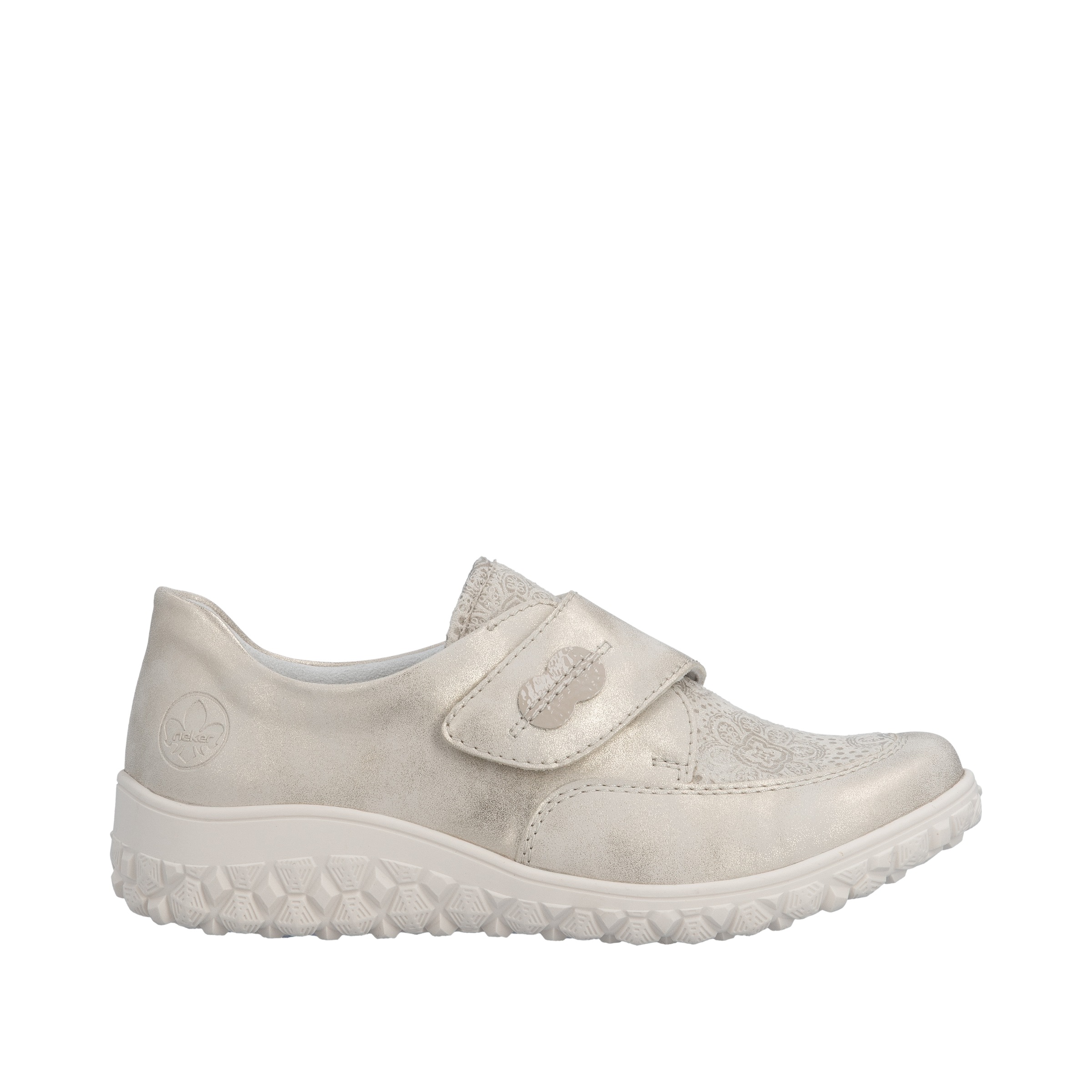 Rieker Klettschuh  Slipper, Halbschuh mit floralem Druck