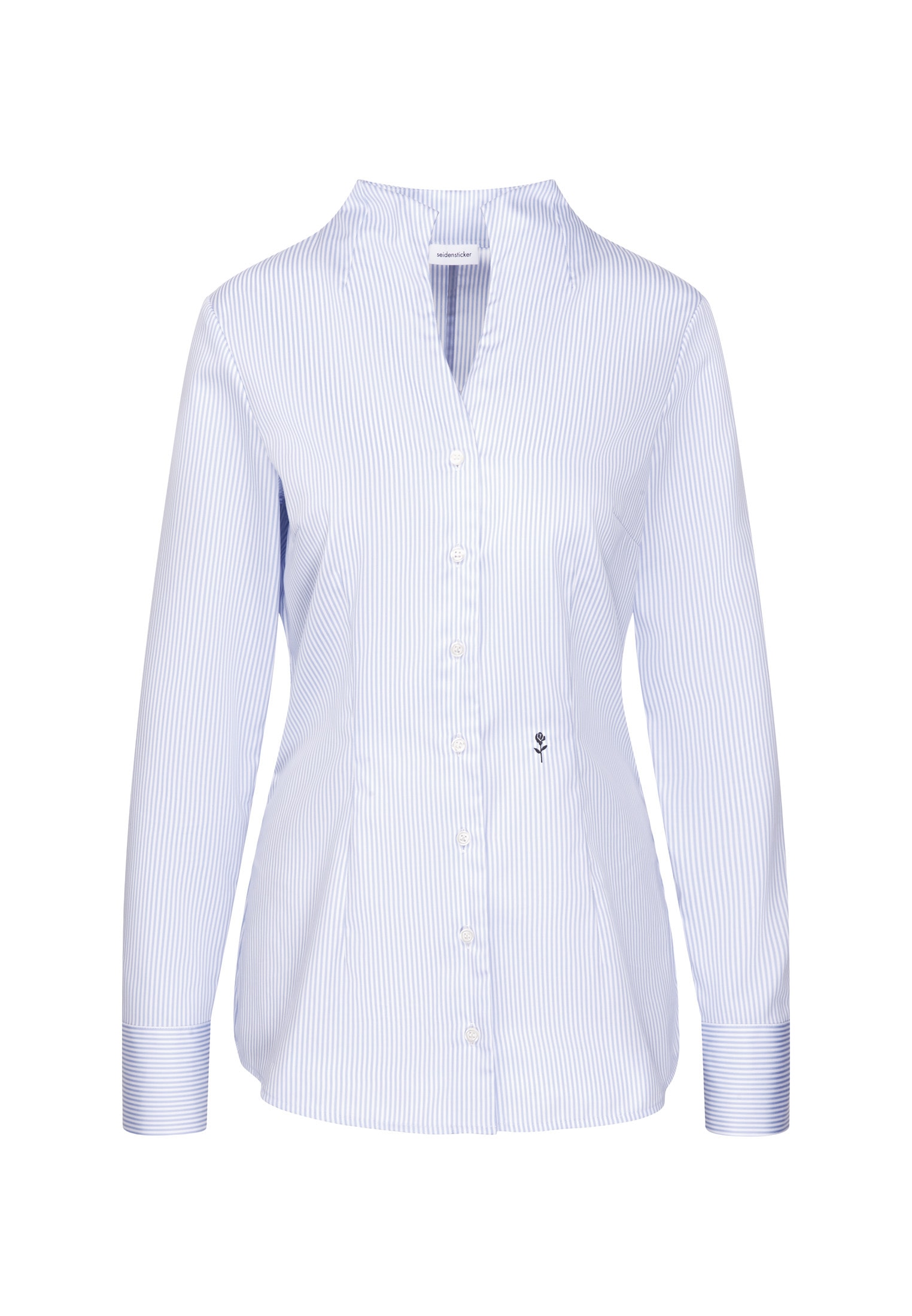 seidensticker Blouse classique Col montant 1/1 rayé