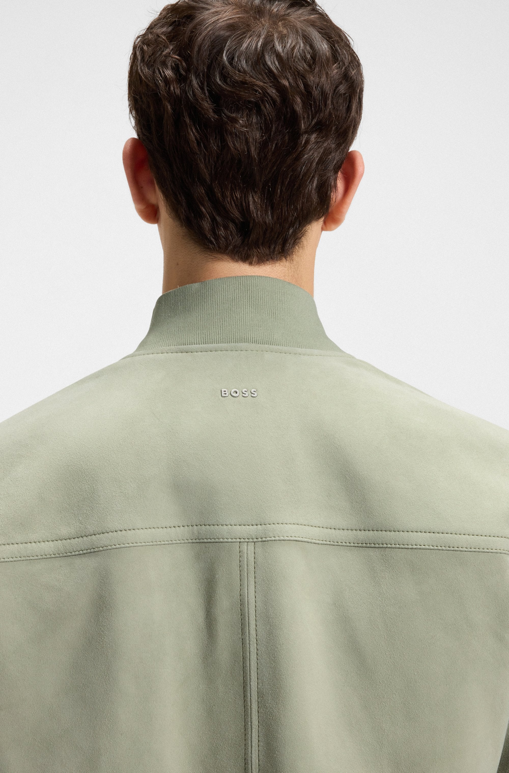 BOSS ORANGE Lederjacke »Johice«, aus weichem Ziegennappaleder Premium Herrenmode Leather Blouson Bomber