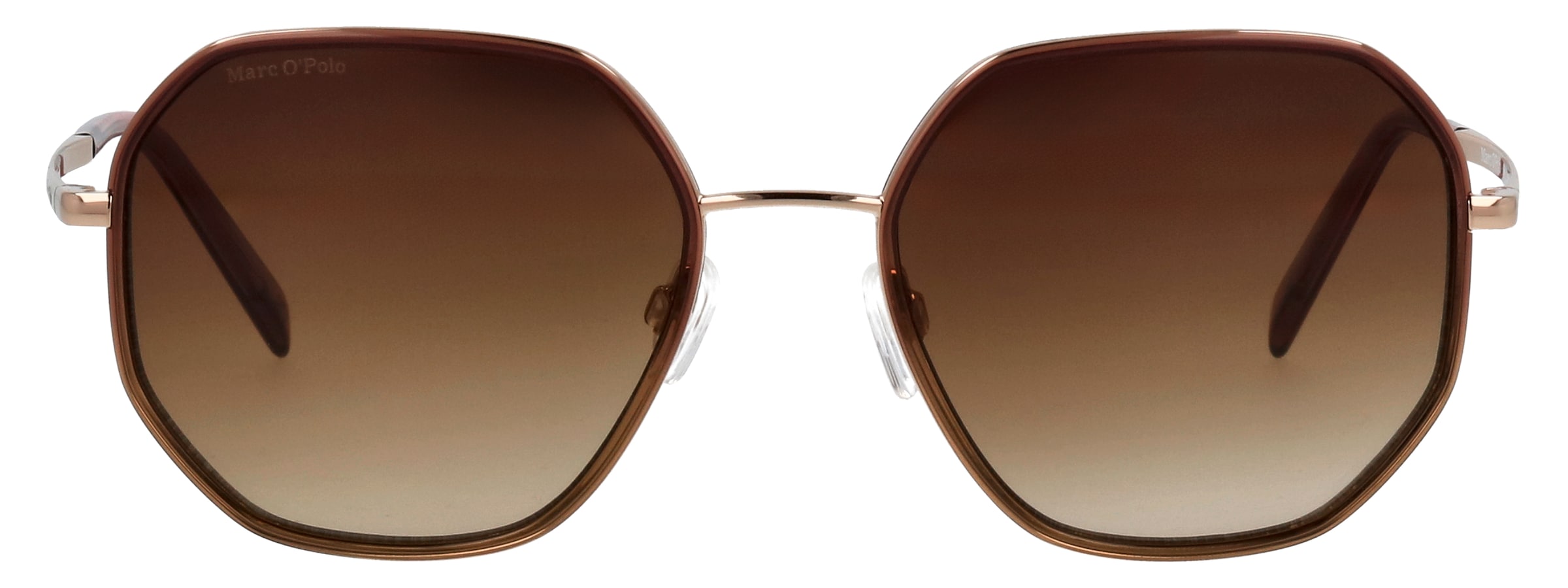 Marc O'Polo Lunettes de soleil »Modell 508003« Form Hexagon, Logoschriftzug auf Bügel, Kombifassung