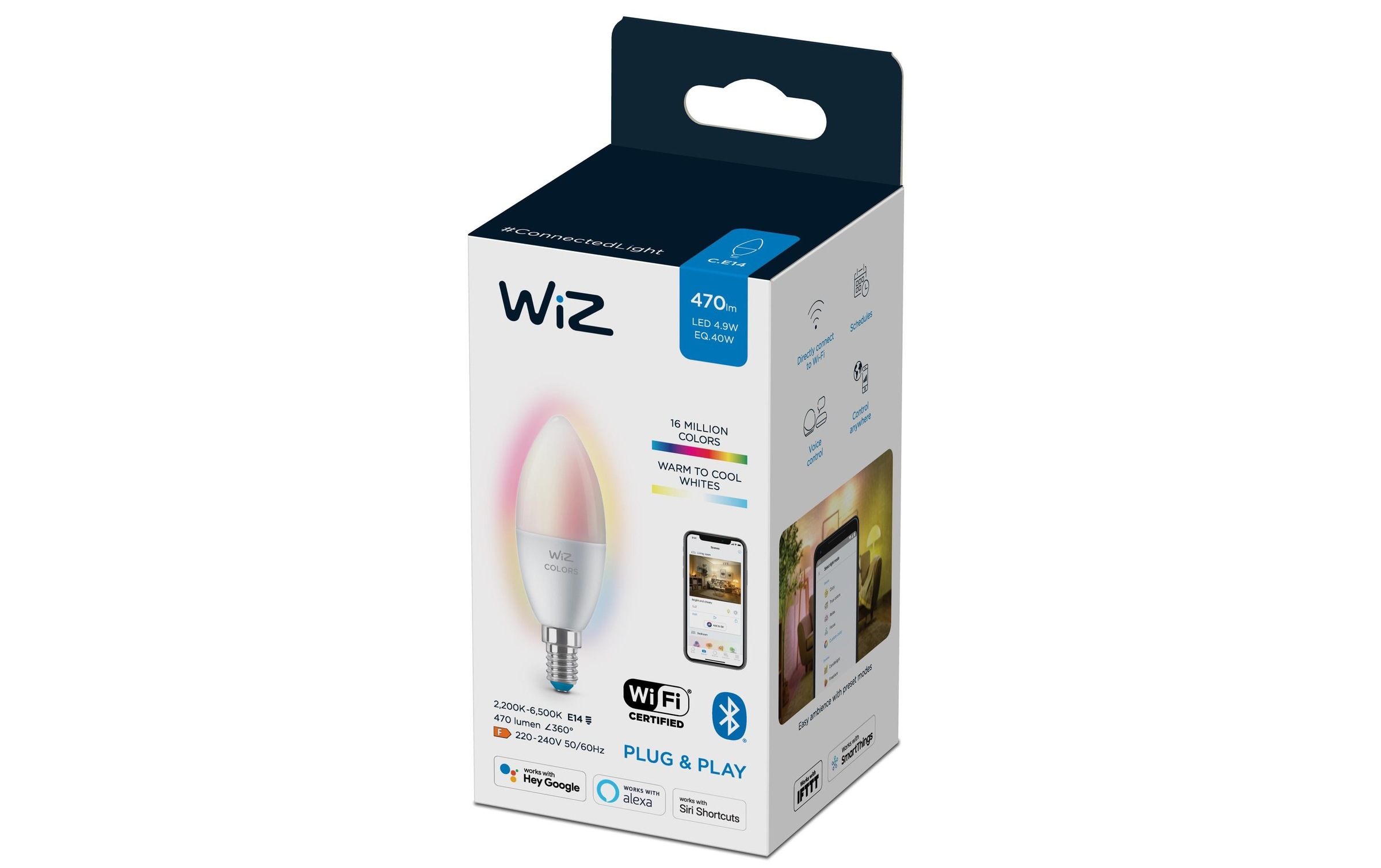 WiZ Smarte LED-Leuchte »45142 40W E14 B35« E14 Farbwechsler
