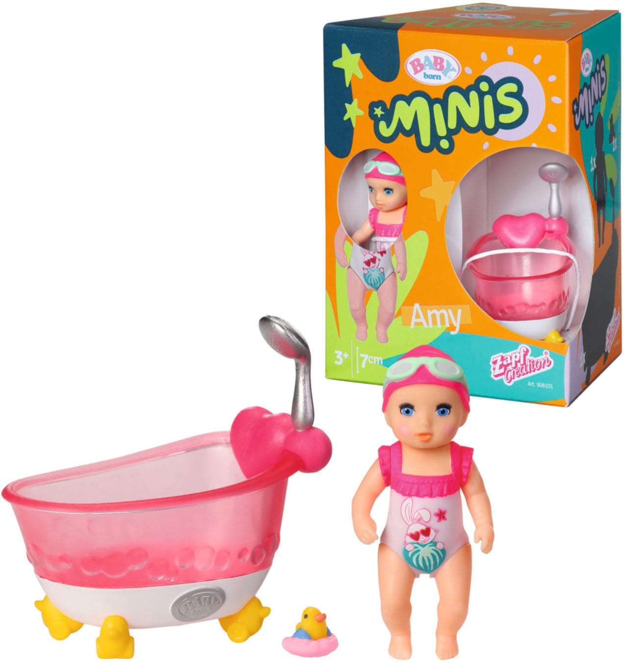 Minipuppe »Baby born® Minis Badewanne«, inklusive Baby born® Mini Puppe