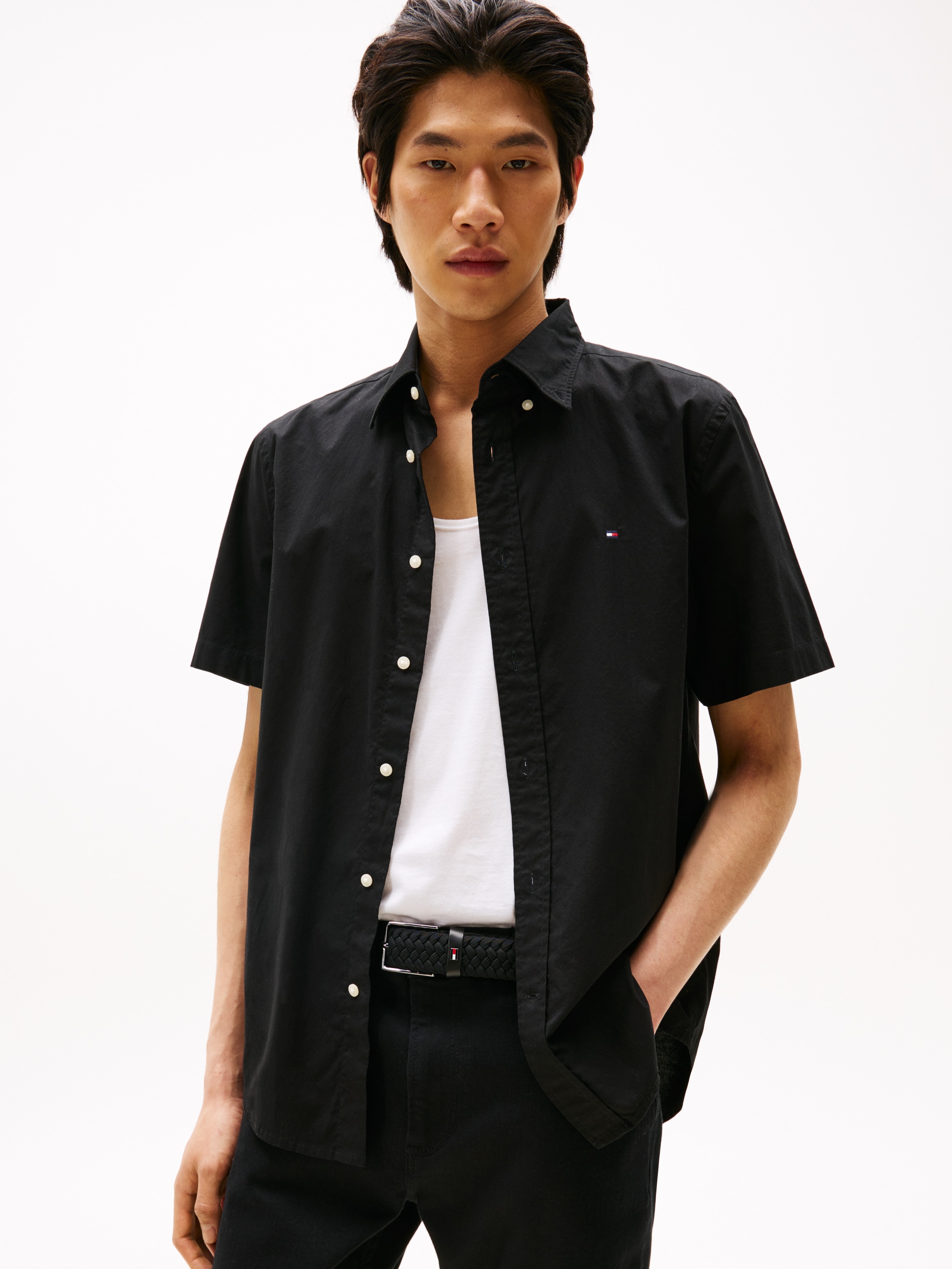 Tommy Hilfiger Chemise à manches courtes »FLEX POPLIN SOLID S/S SHIRT«