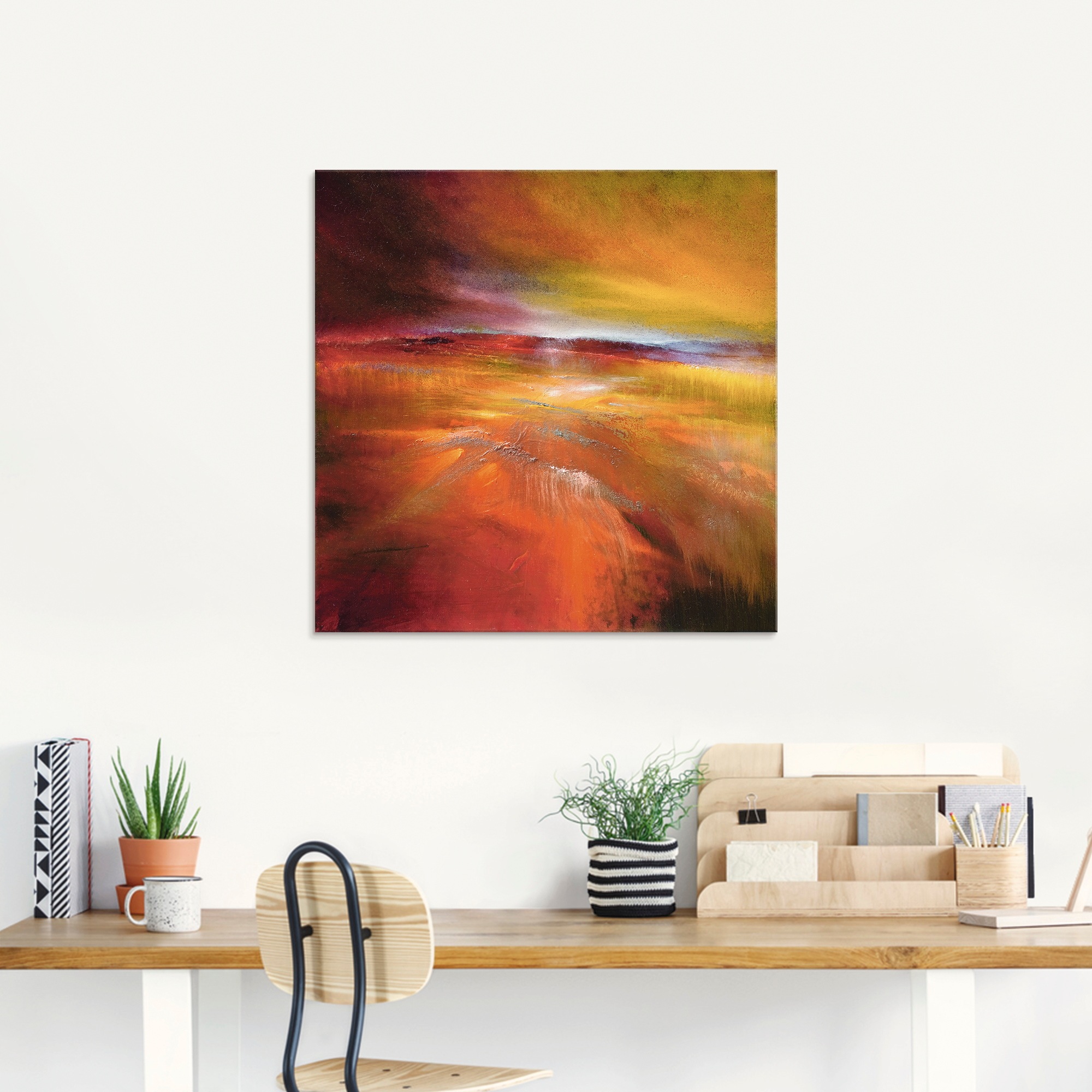 Artland Glasbild »Ernteland« Felder 1 Stk. tlg. in verschiedenen Grössen