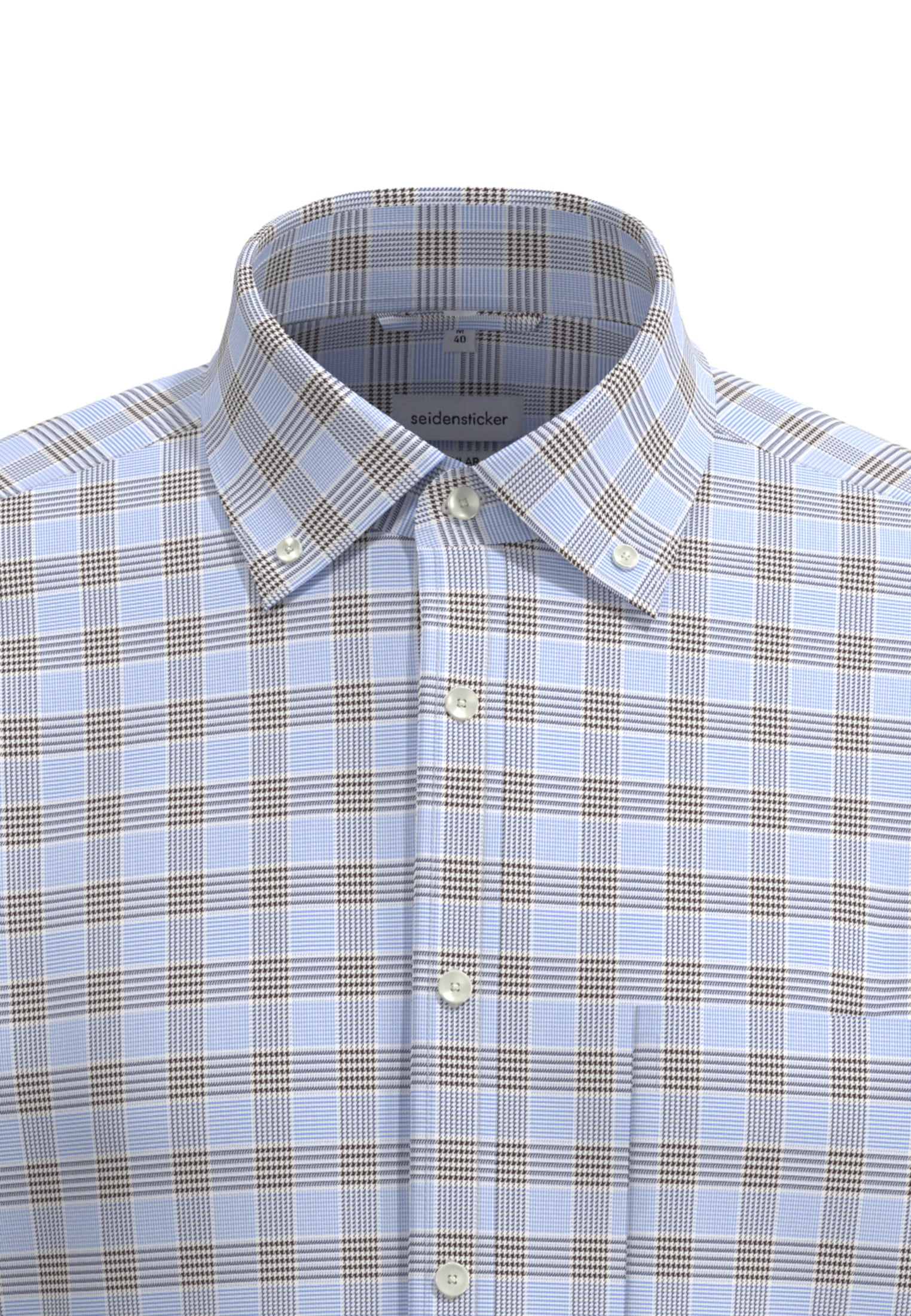 seidensticker Chemise d'affaires »Regular« Regular 1/2 Button-Down-Kragen Karo