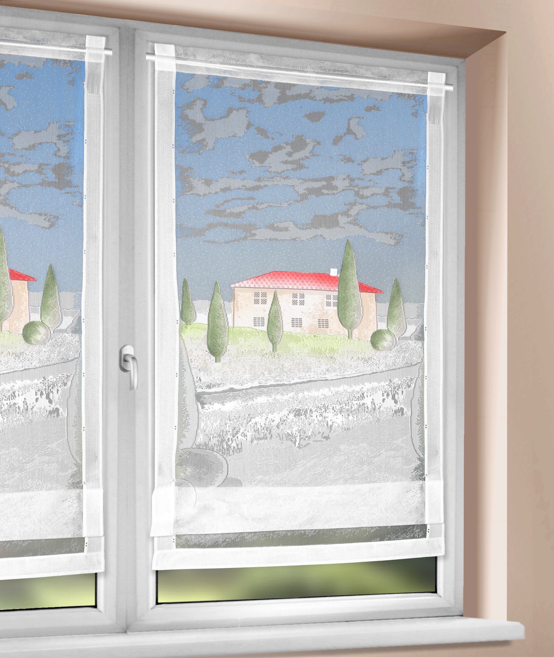 Image of WILLKOMMEN ZUHAUSE by ALBANI GROUP Raffrollo »Toskana«, mit Stangendurchzug, Clipsrollo mit Beschwerungsstab bei Ackermann Versand Schweiz