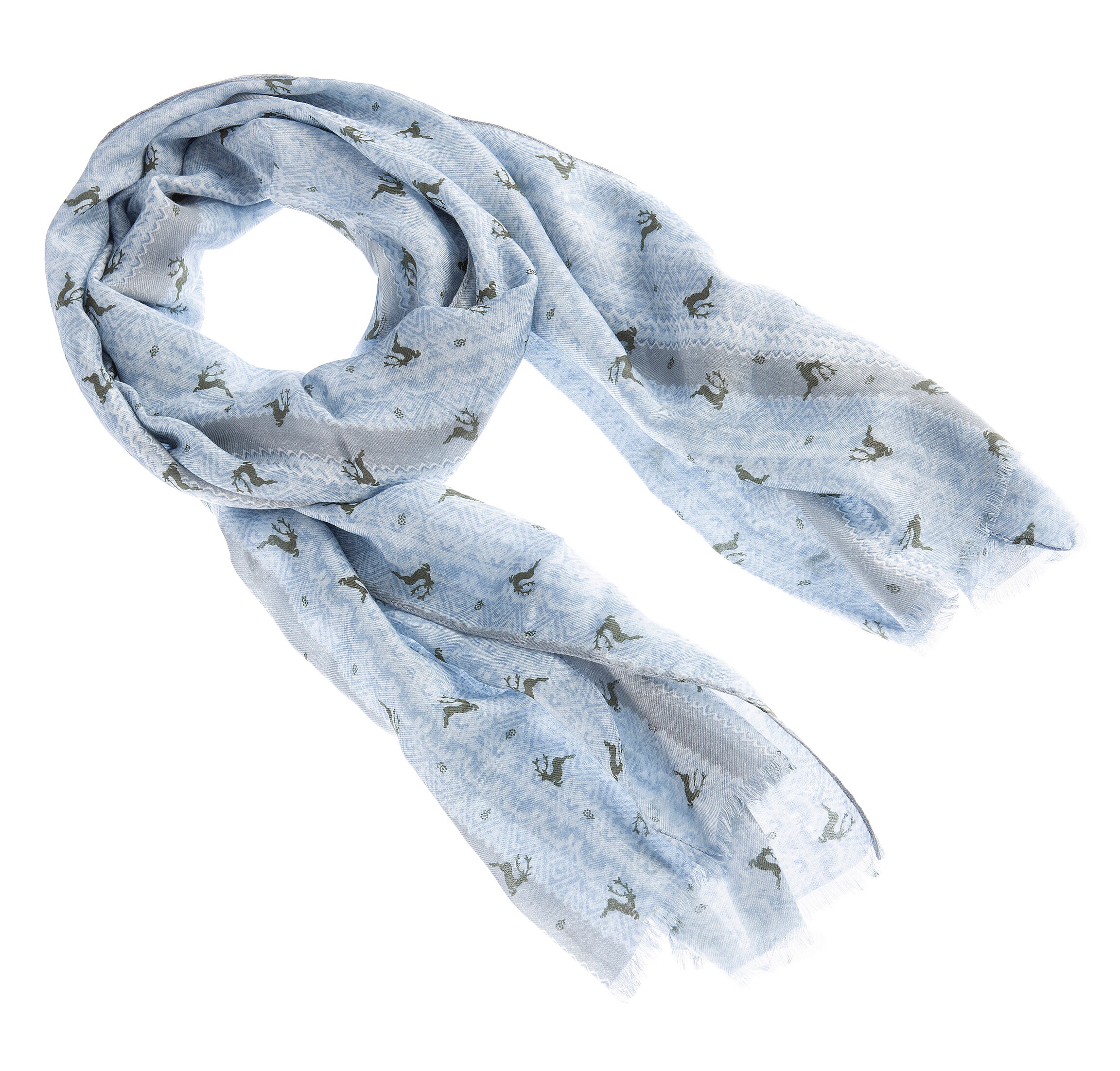 Image of Luise Steiner Schal, (1 St.), Damen, mit Hirschmotiv und Fransen bei Ackermann Versand Schweiz