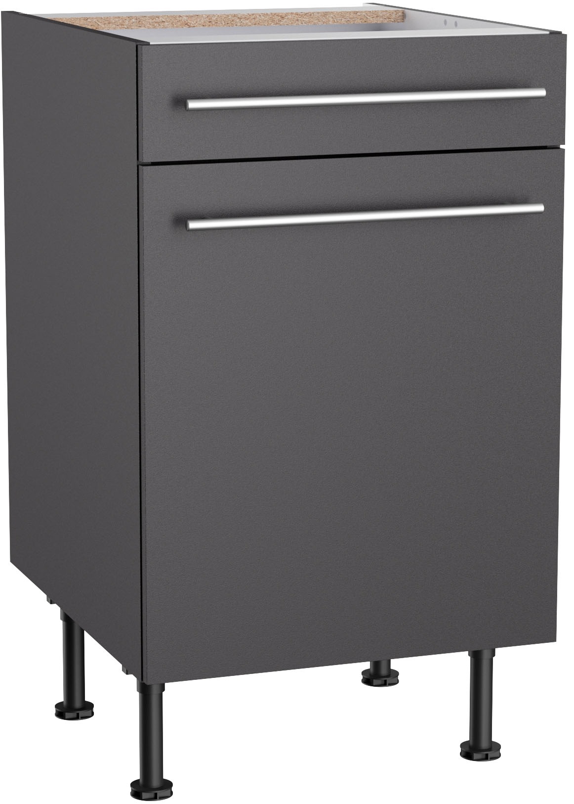 Image of KOCHSTATION Unterschrank "KS-Bern2" Breite 50 cm, 1 Tür, 1 Schubkasten, 1 Einlegeboden