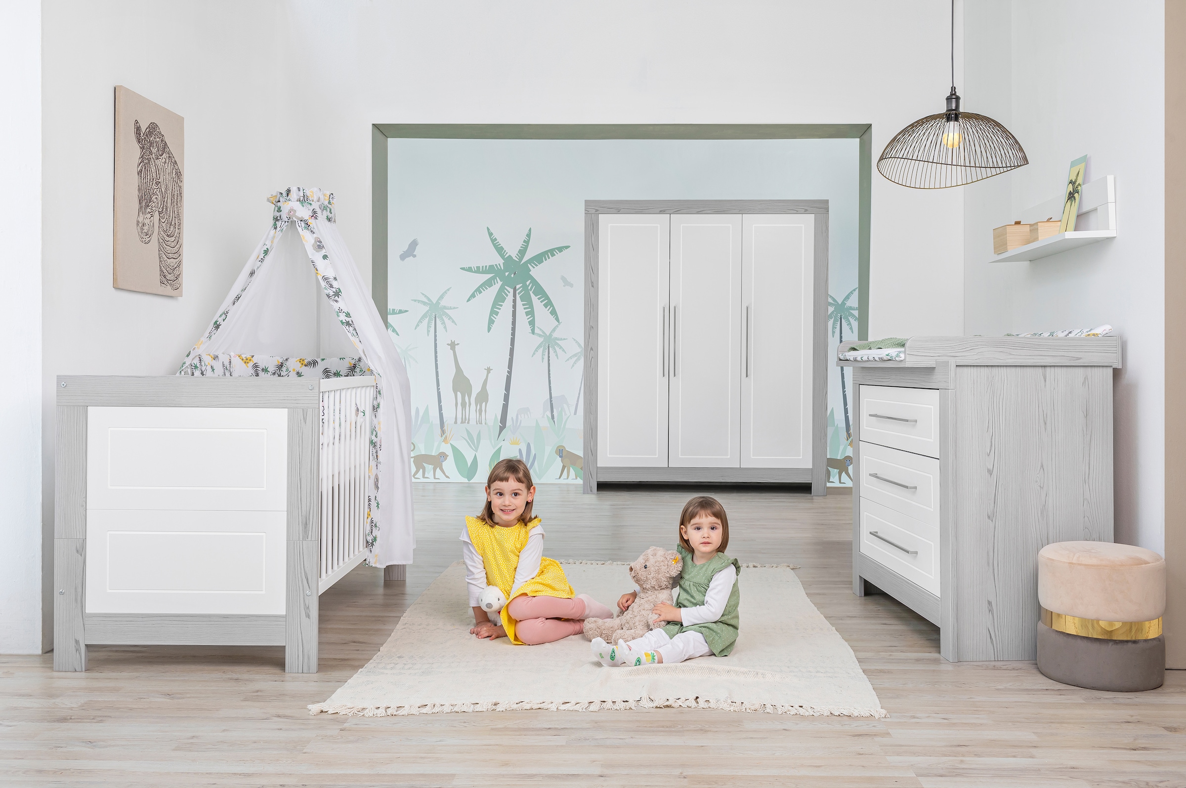 Babyzimmer-Komplettset »Scandic«, (Set, 3 St., Kinderbett, Kleiderschrank,...
