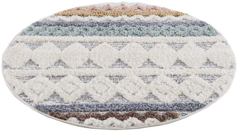 Image of Carpet City Hochflor-Teppich »Focus«, rund, 20 mm Höhe, Boho-Teppich, Rauten-Design, besonders weich, 3D-Effekt, ideale Teppiche für Wohnzimmer, Schlafzimmer & Jugendzimmer bei Ackermann Versand Schweiz