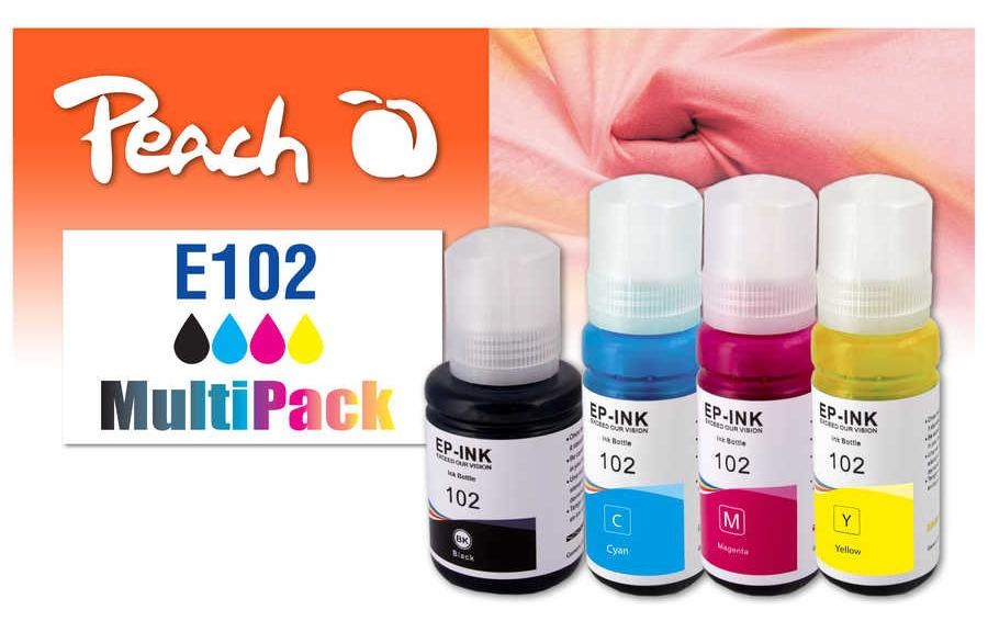 Peach Tintenpatrone »Epson CISS 102 Multi-Pack C, M, Y, BK«, (4 St.)